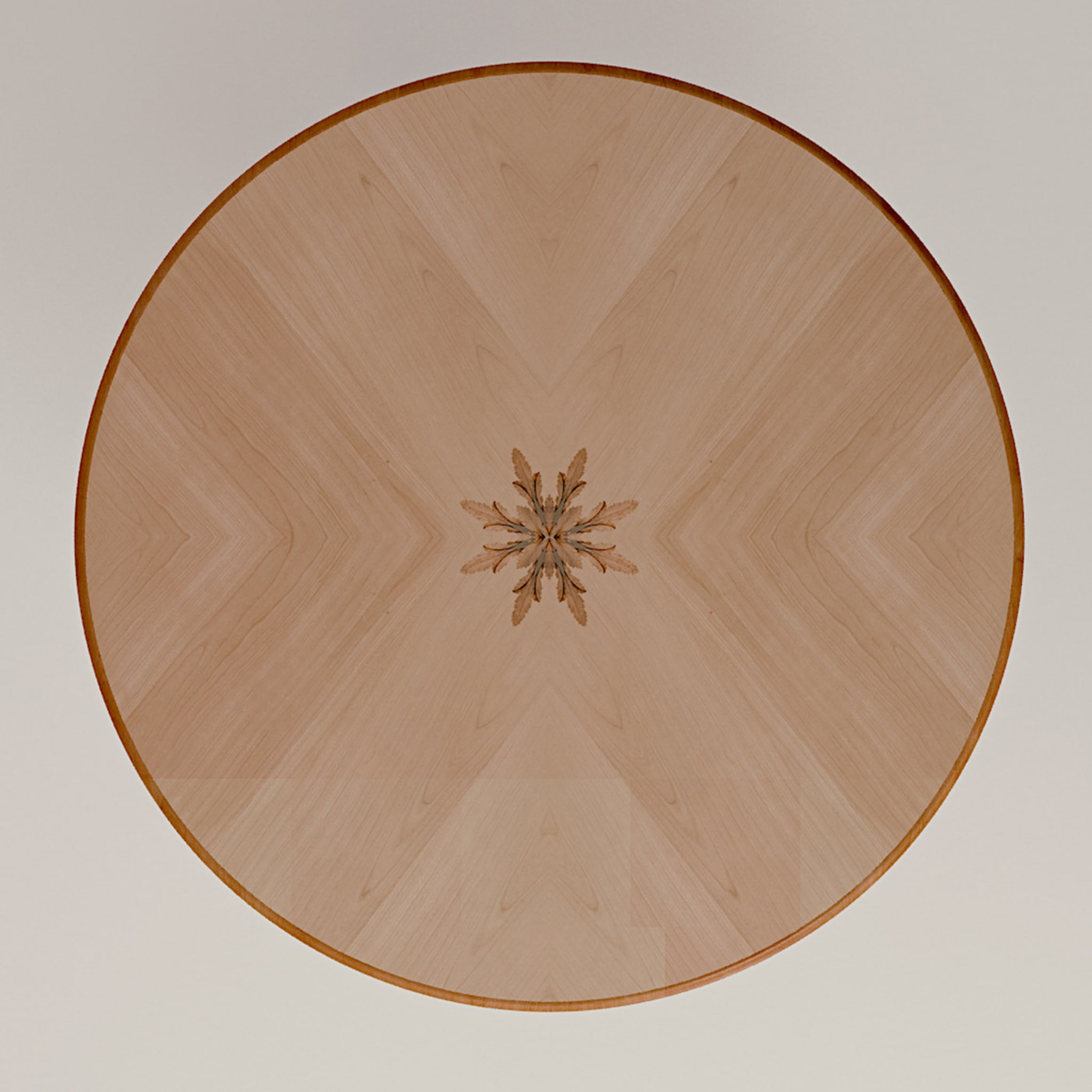 White Maple and Cherry Round Dining Table - Alternative view 1
