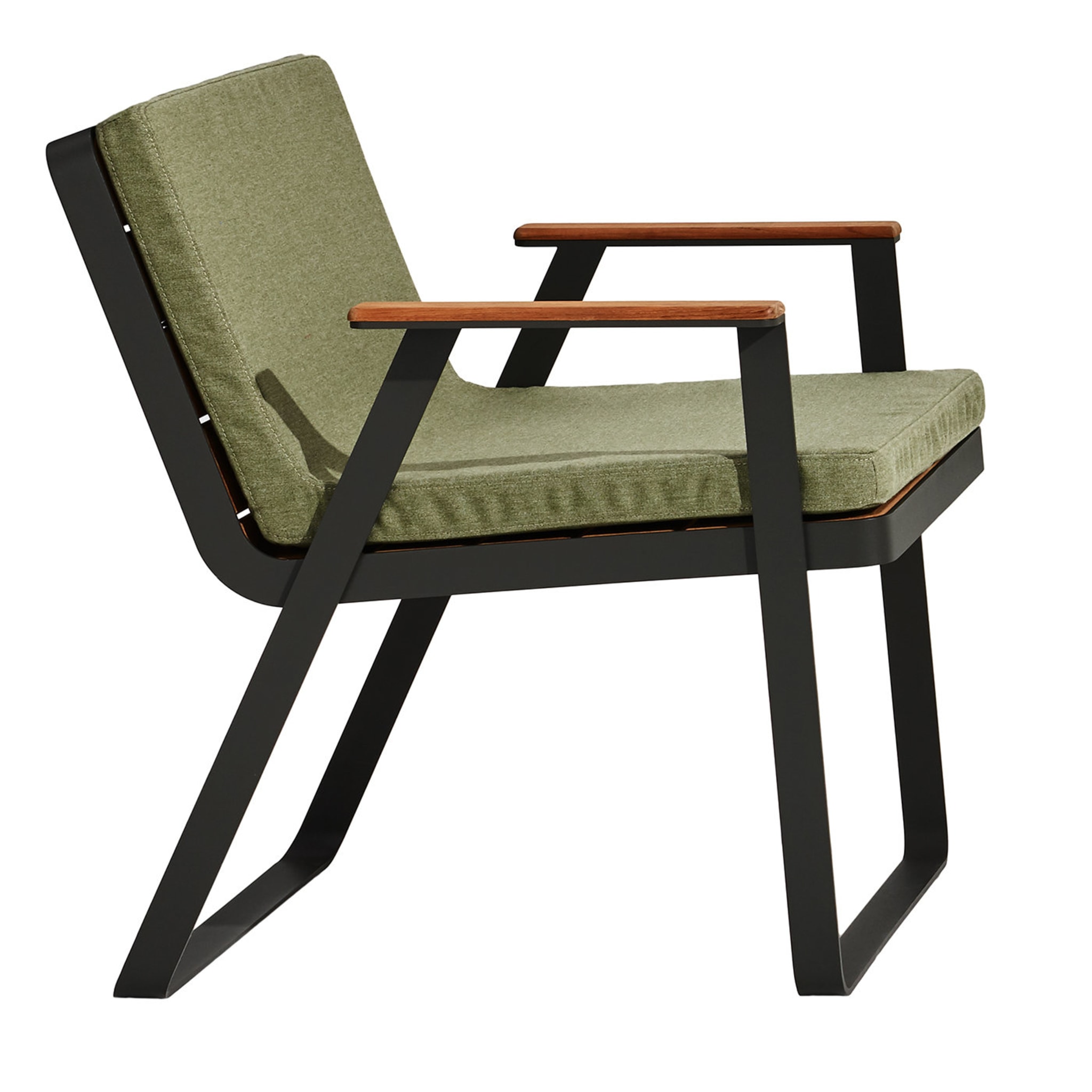 Makemake Black and Green Lounge Chair - Main view