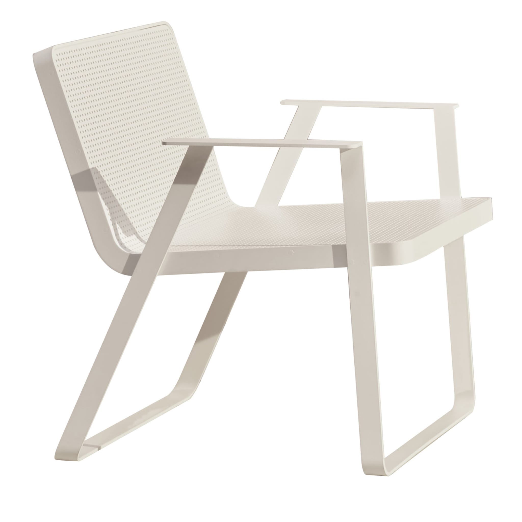 Makemake White Lounge Chair - Main view
