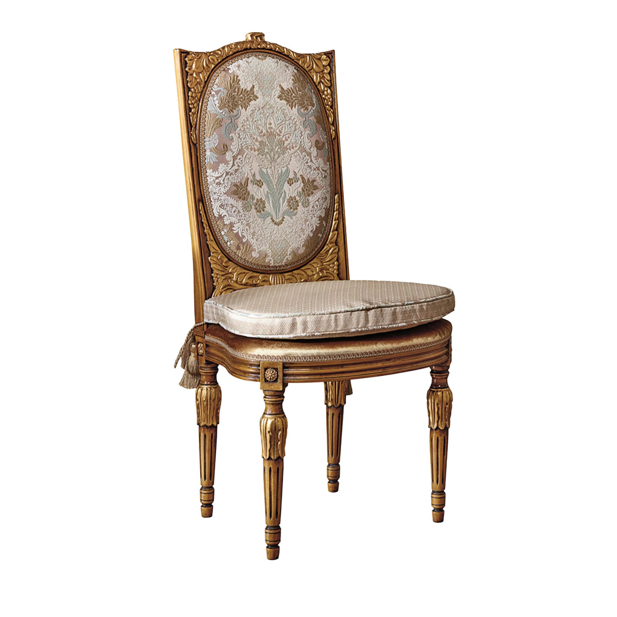 Upholstered Chair with Gold Inlays - Main view