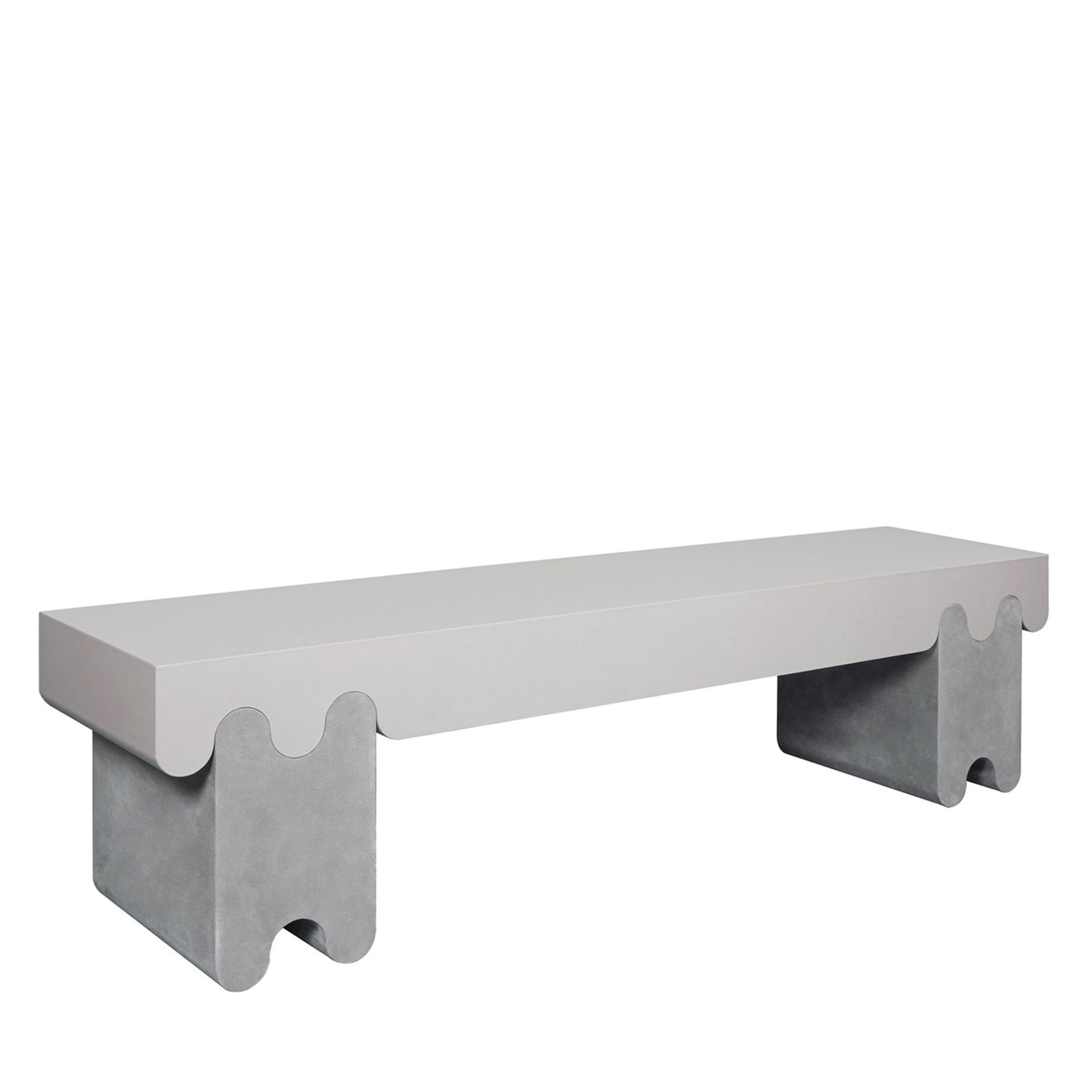 Ossicle Gray Leather Bench N. 2 - Main view