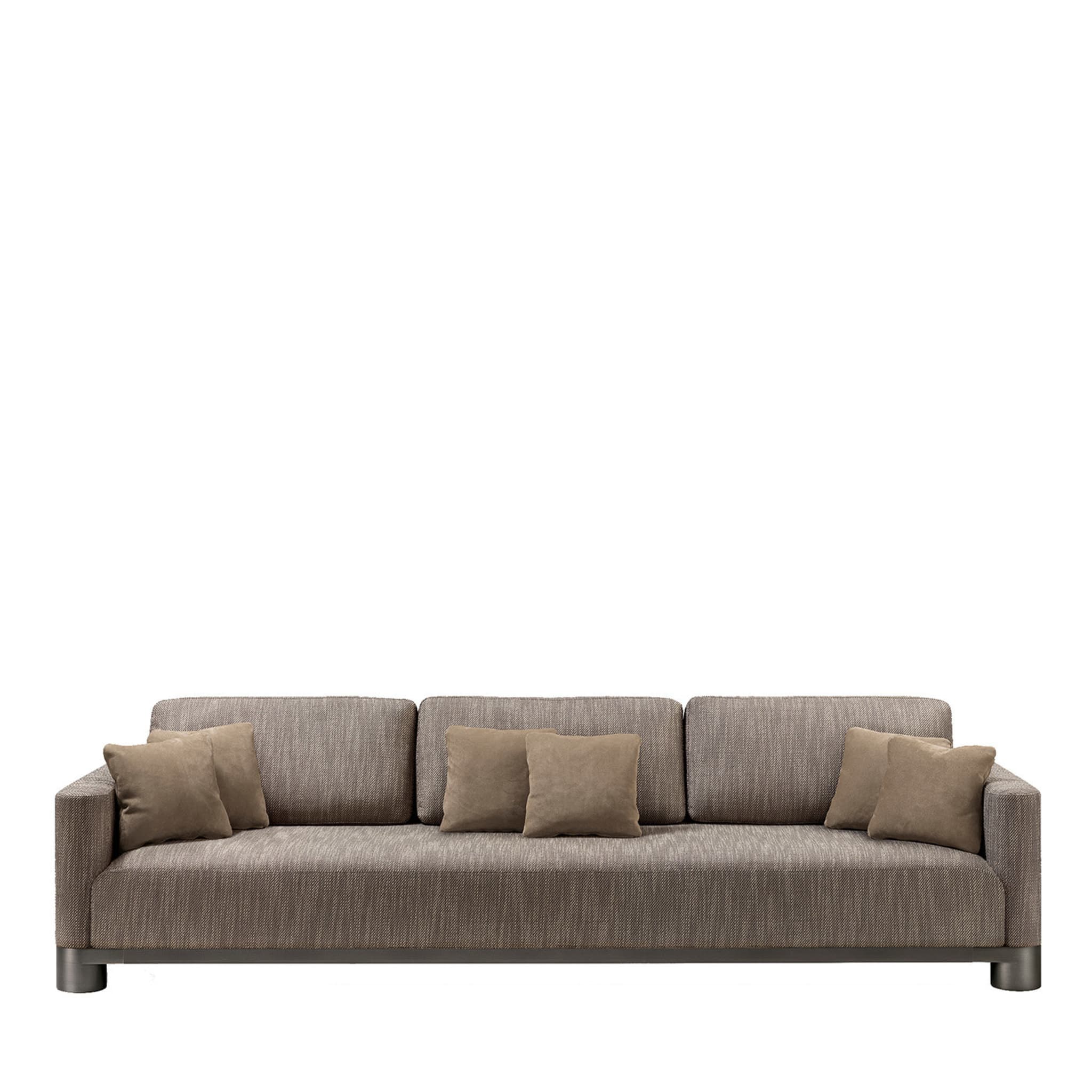 Bold Brown 3-Seater Sofa - Main view