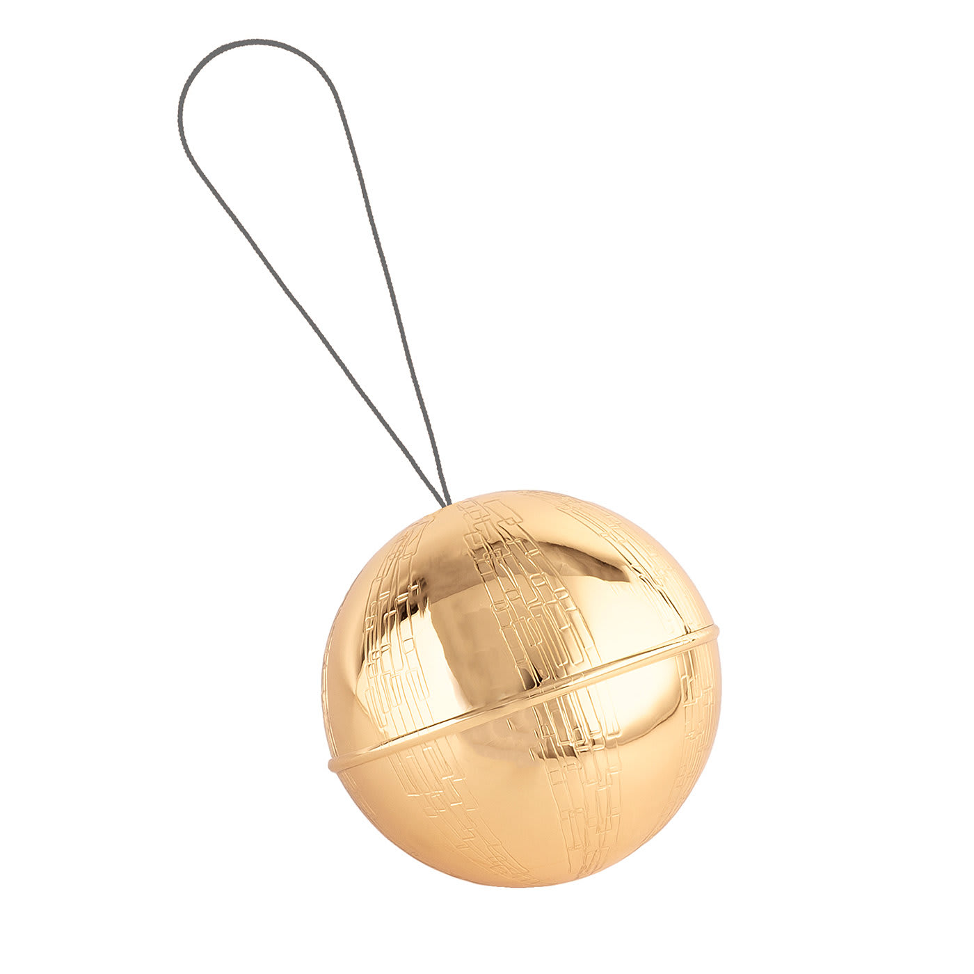Gold Pictures Christmas Ball Ornament - Set of 2 - Zanetto