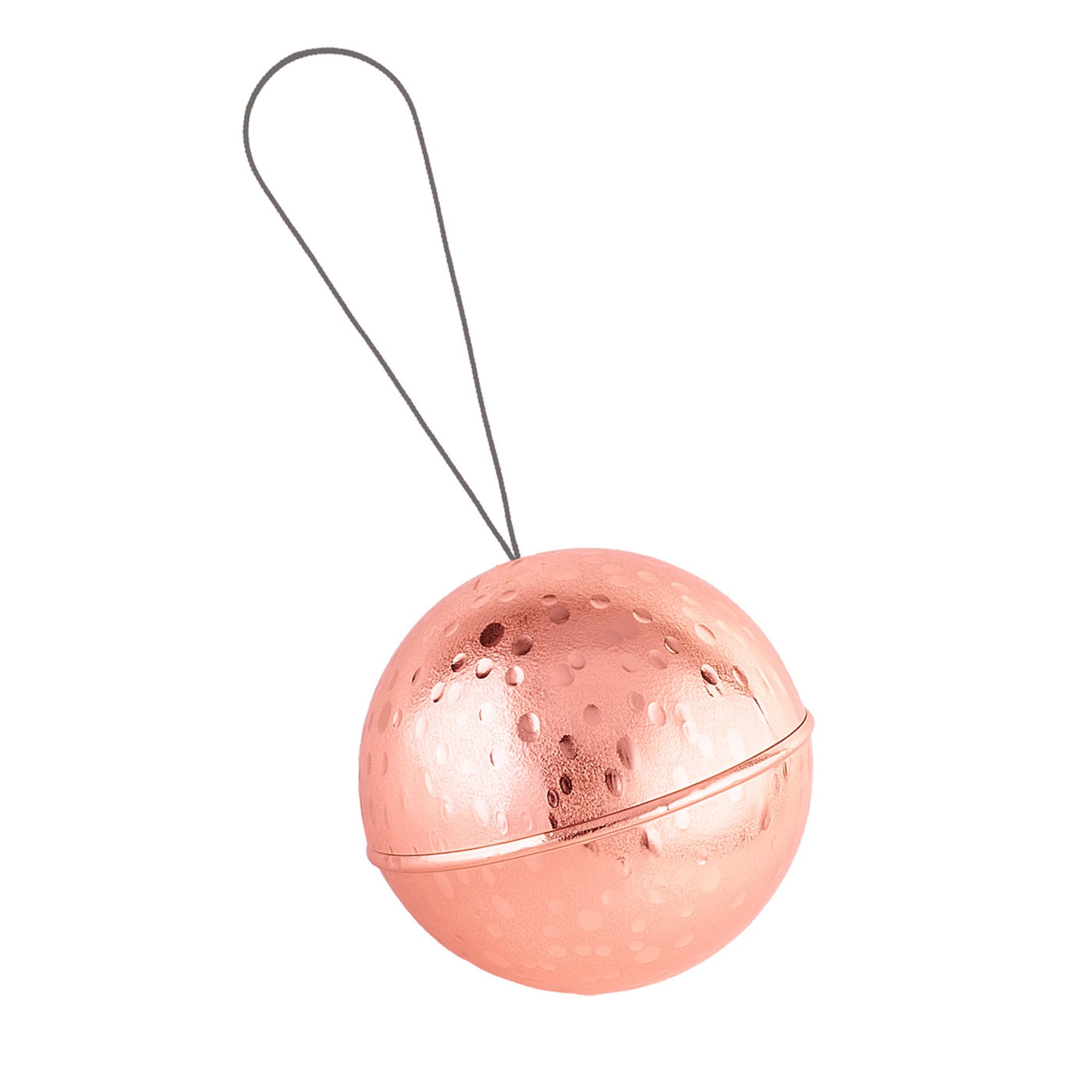 Ornamento a forma di palla di Natale con luna rosa - Set di 2 - Vista principale
