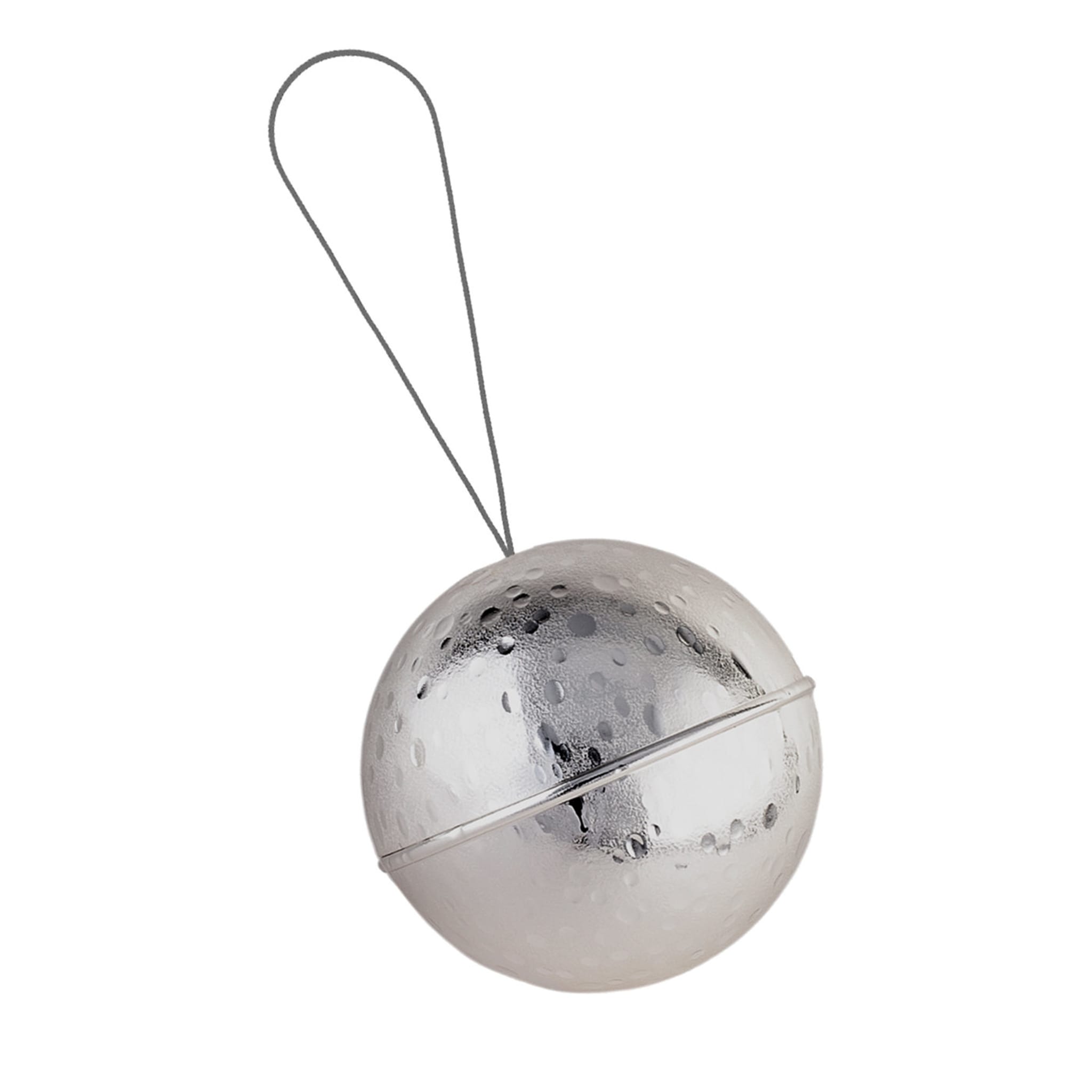 Ornamento a forma di palla di Natale con luna d'argento - Set di 2 - Vista principale