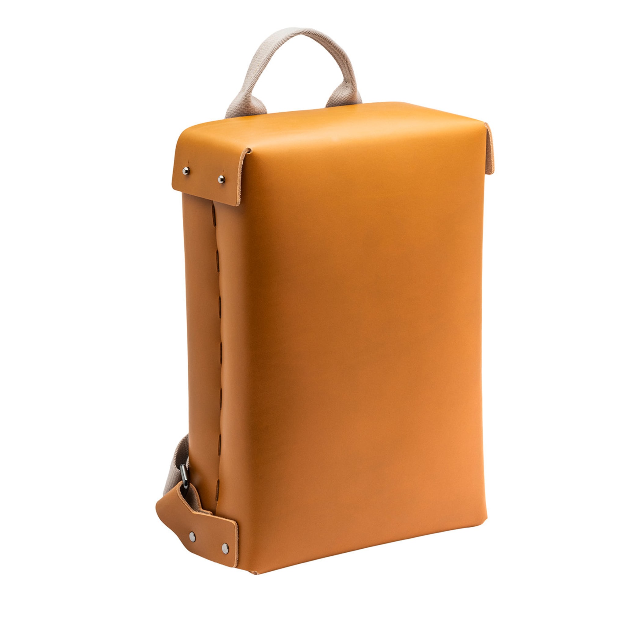 Camel Leather Backpack - Main view