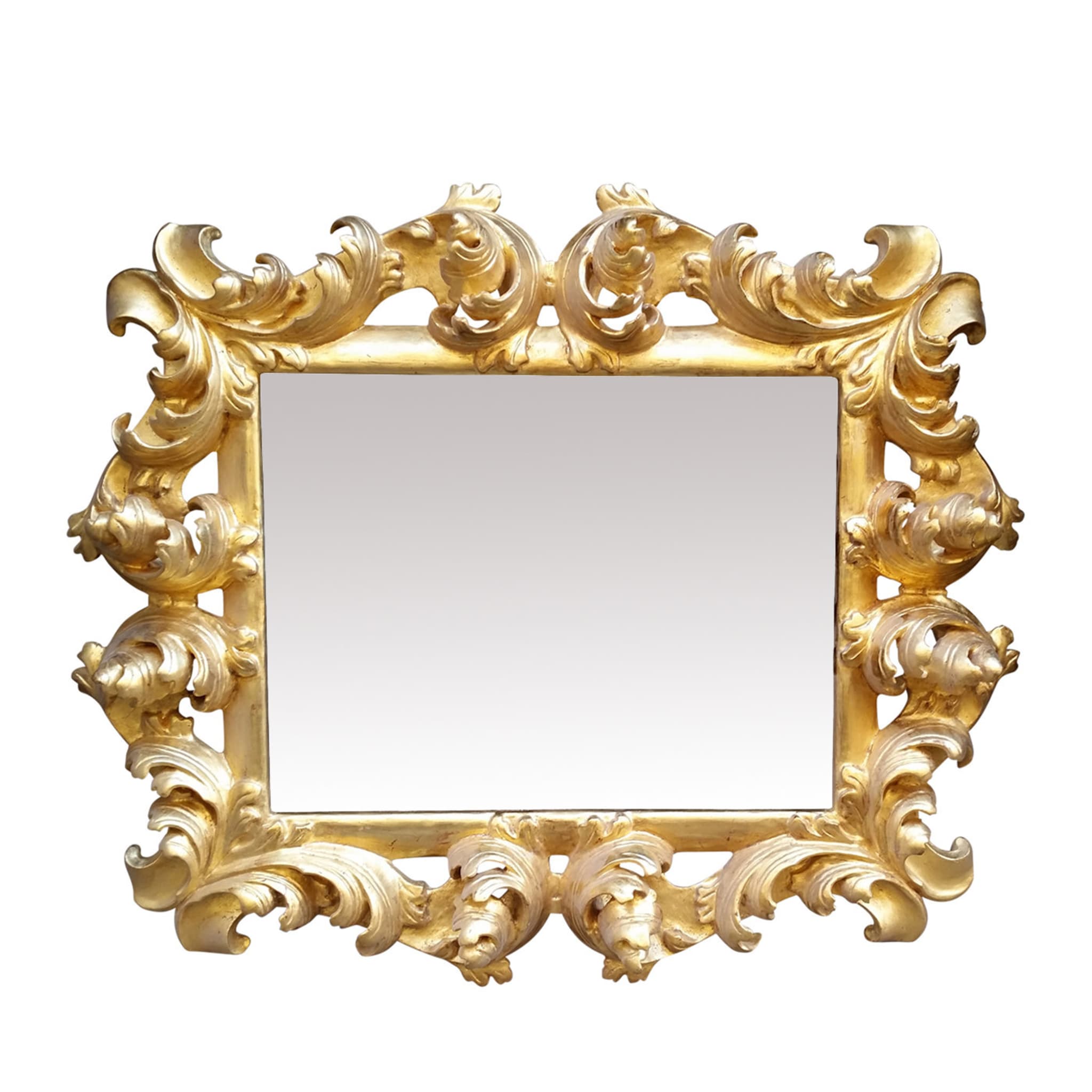 Espejo de madera tallada en oro - Vista principal
