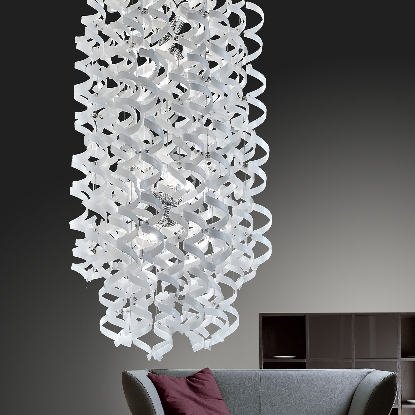 Astro White 12-Light Pendant Lamp - Metal Lux