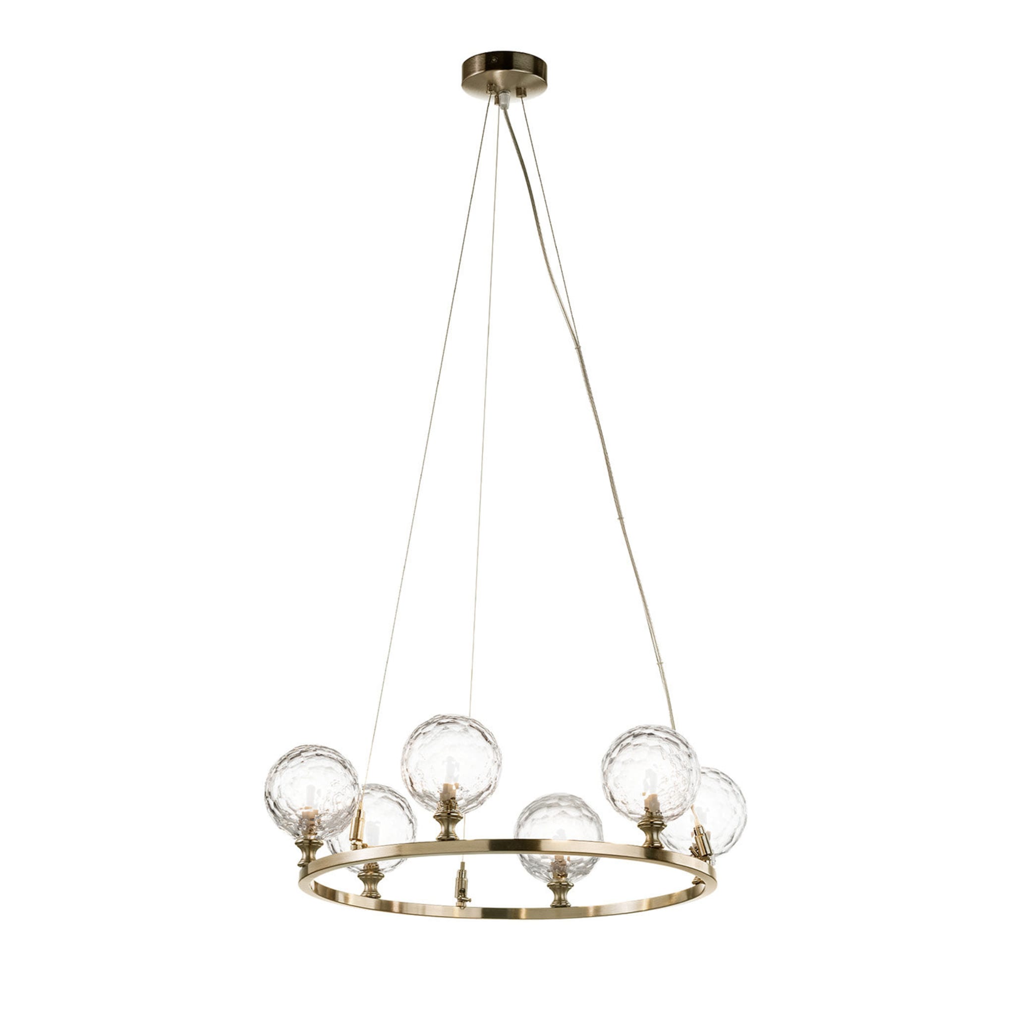 Crystal Ball Gold 6-Light Chandelier - Main view