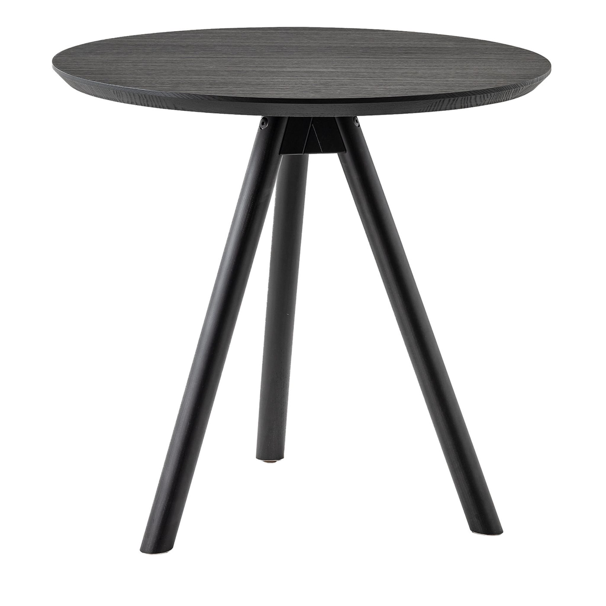 Aky Contract Black Round Tripod Side Table by Emilio Nanni - Main view