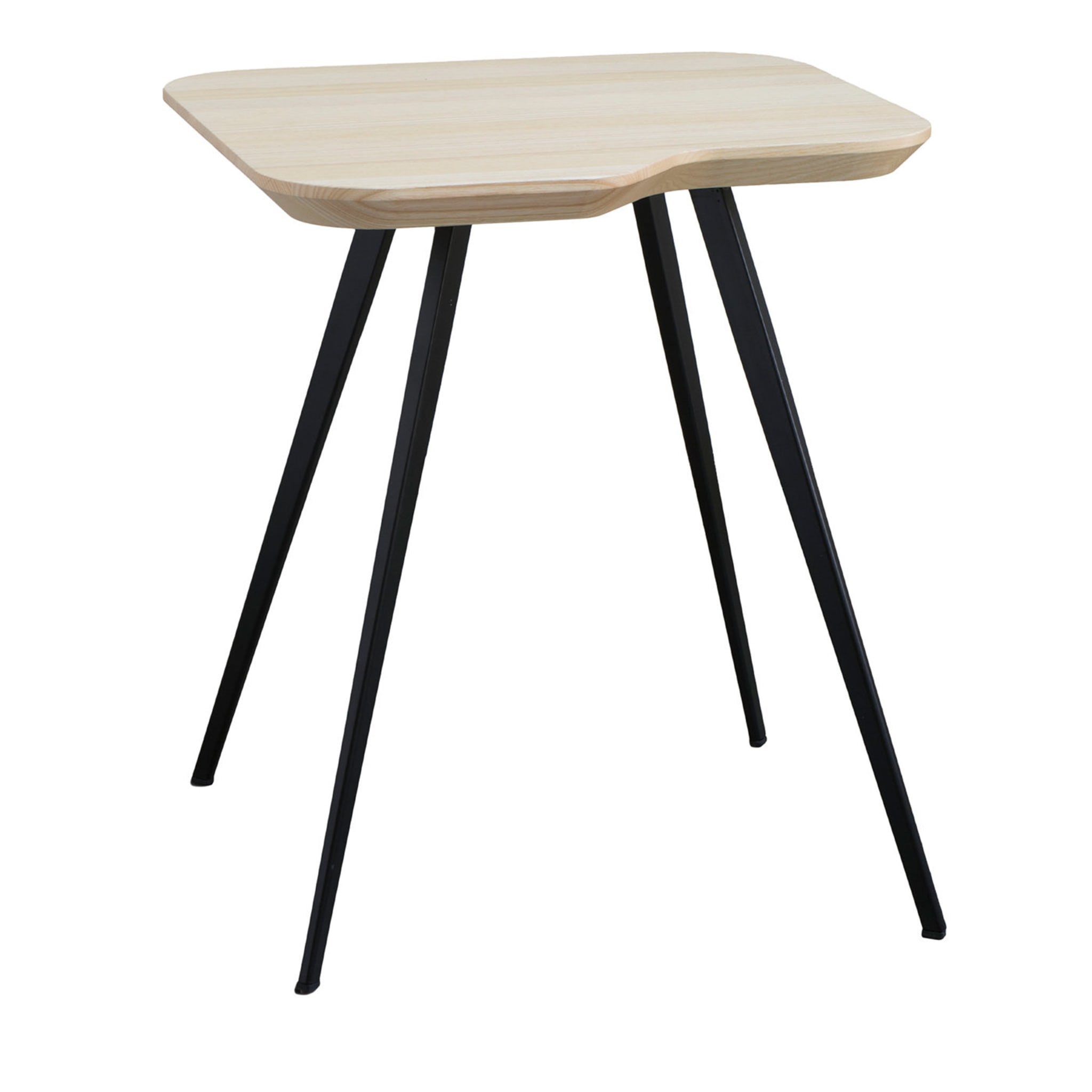 Aky Small Met Tall White Side Table by Emilio Nanni - Vue principale