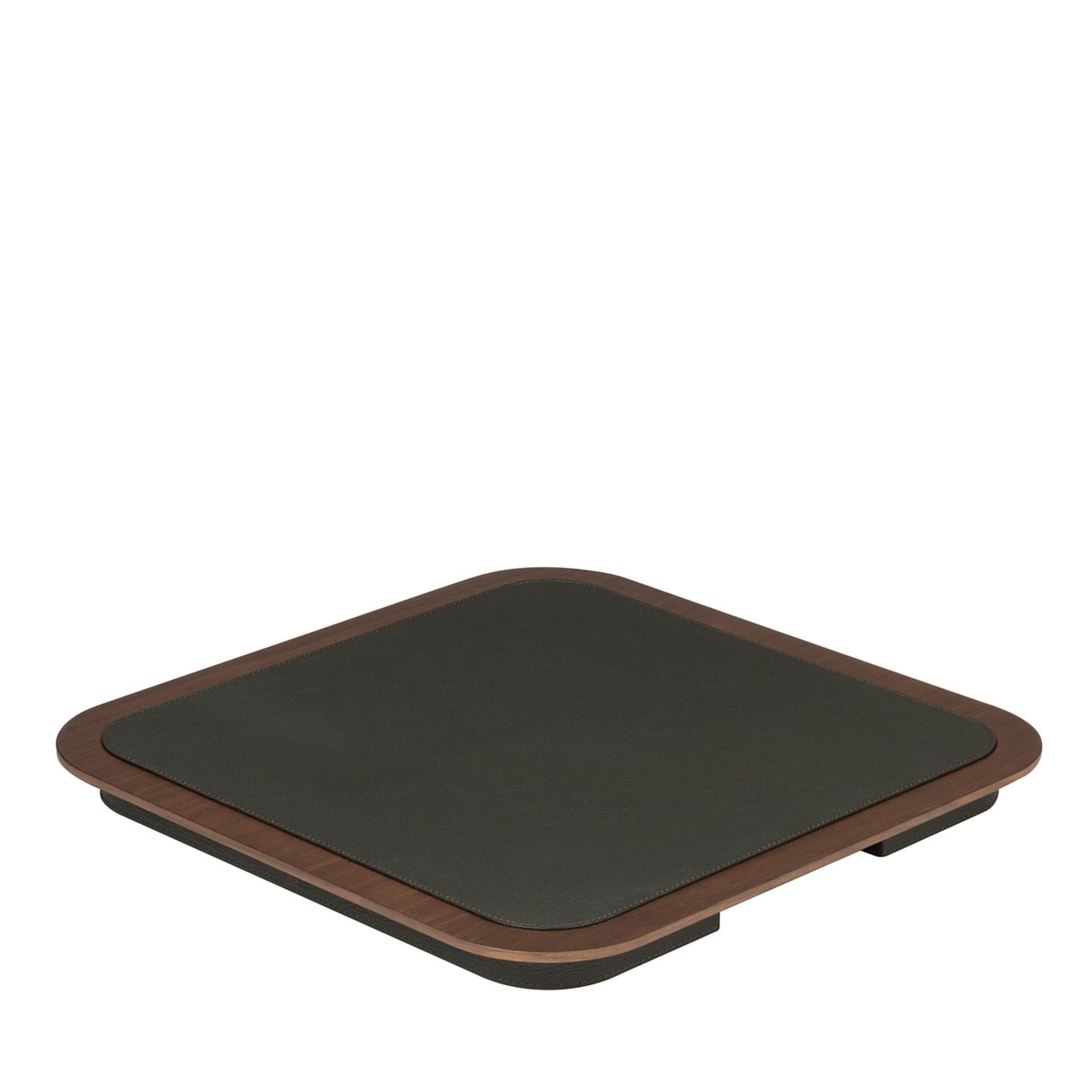 Lloyd Square Tray N. 4 in Black and Walnut - Main view