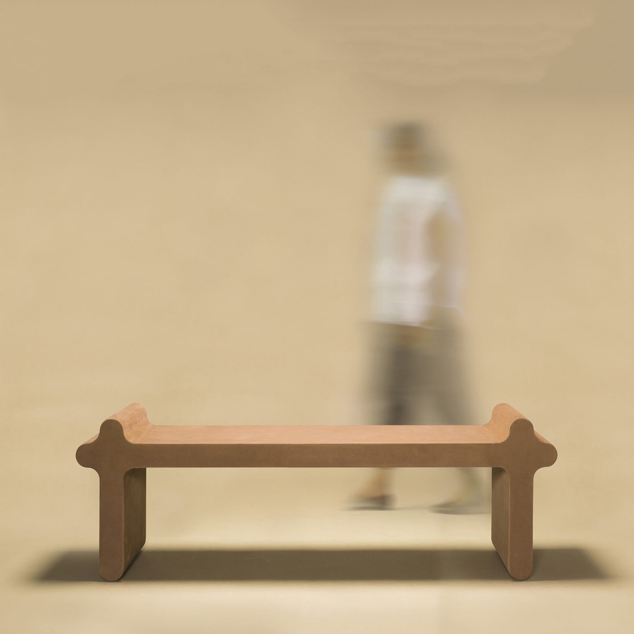 Ossicle Brown Leather Bench N. 1 - Alternative view 2