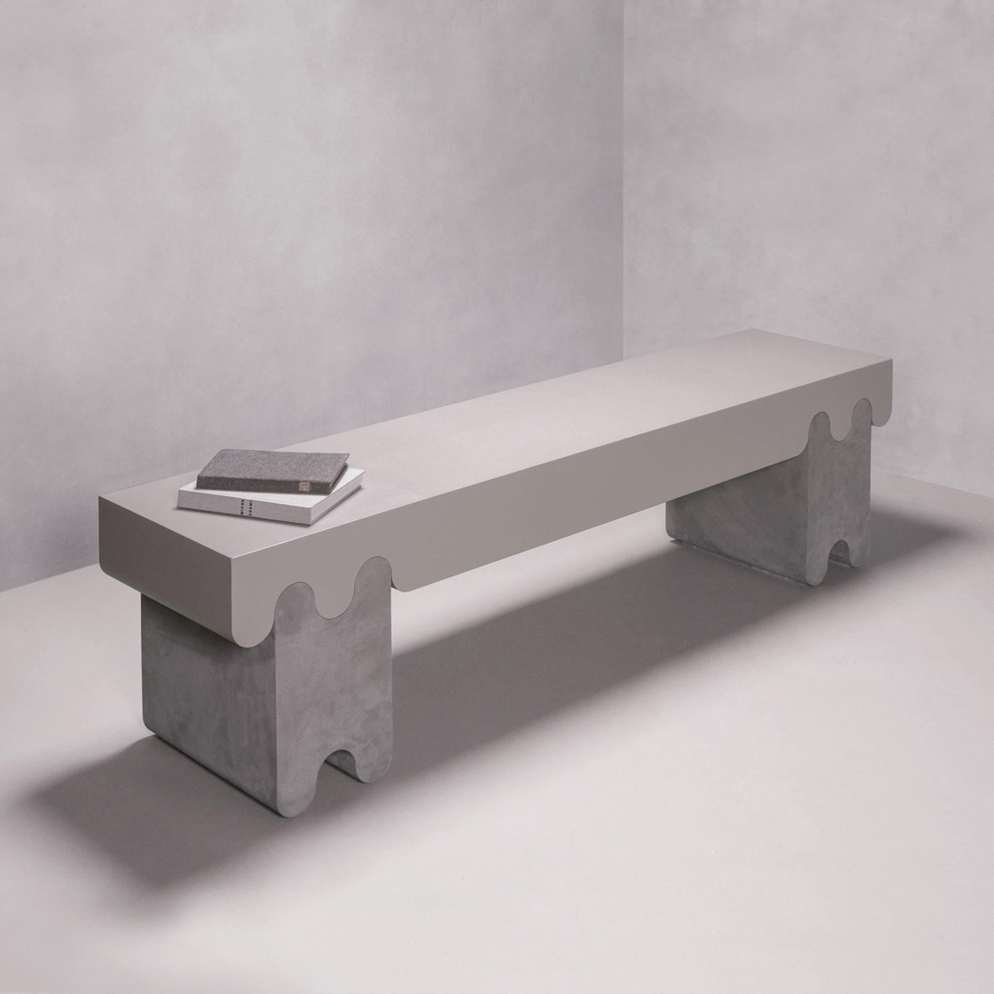 Ossicle Gray Leather Bench N. 2 - Alternative view 2