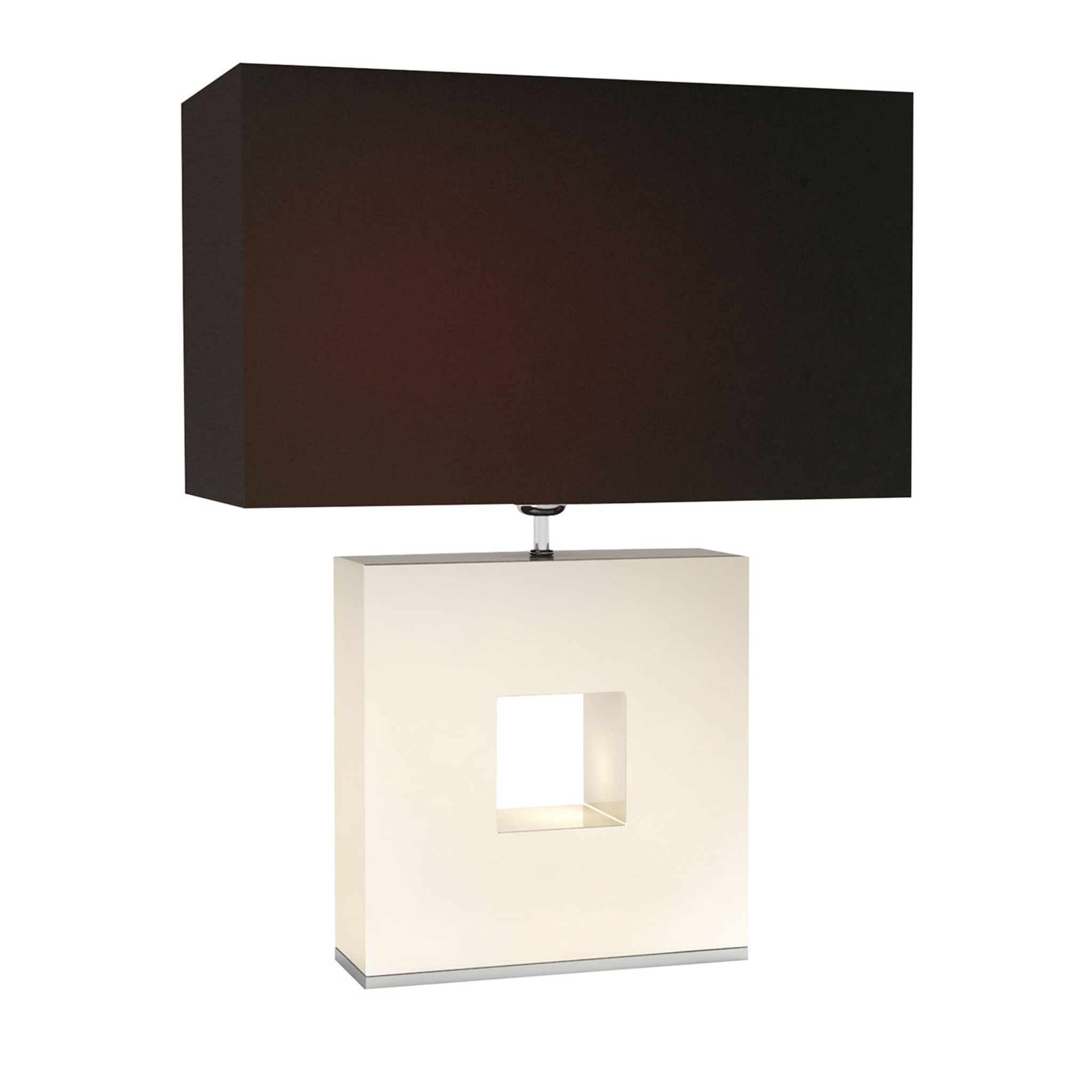 Cobalto White Table Lamp with Black Shade - Main view