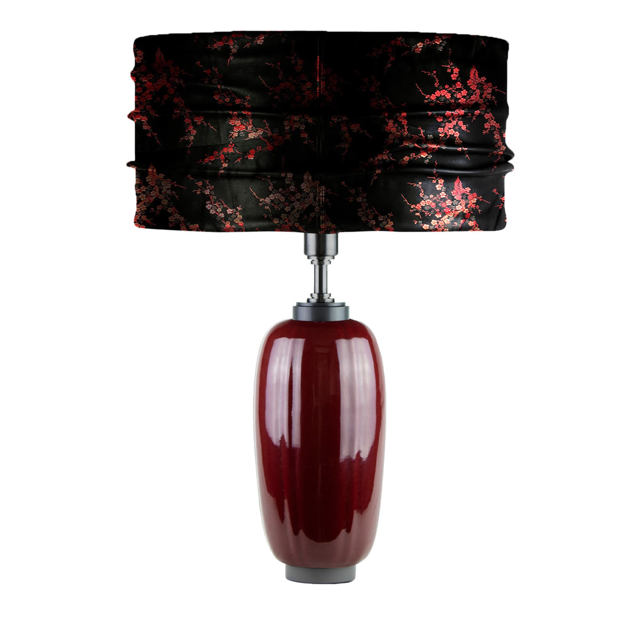 Lampe de table Sada Abe à fleurs noires - Vue principale