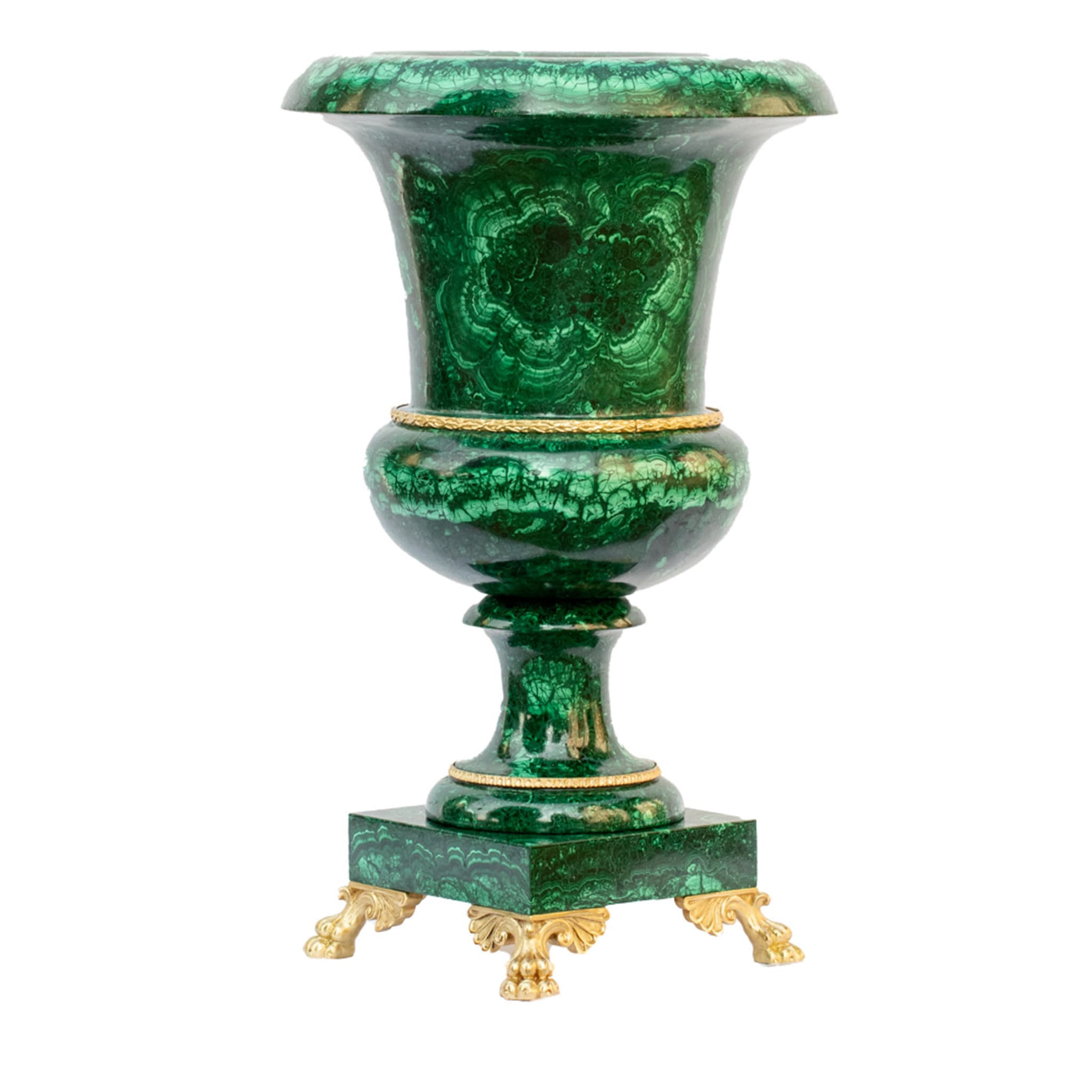 Vase aus Malachit und Gold - Hauptansicht
