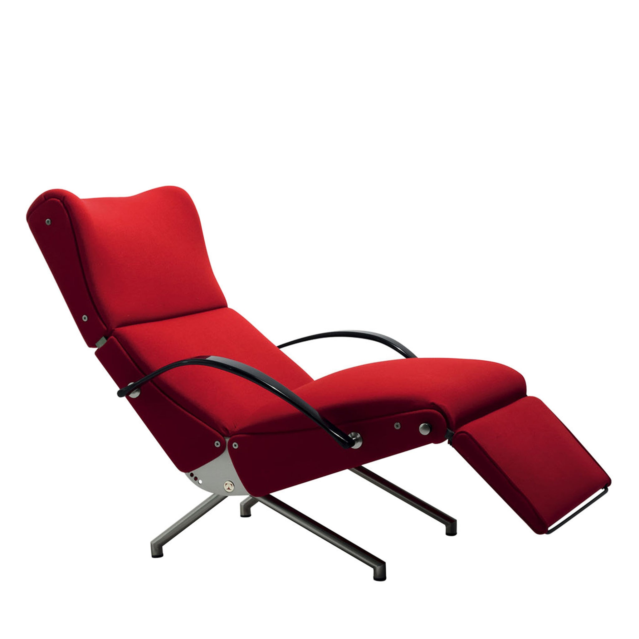 P40 Red Lounge Armchair by Osvaldo Borsani - Main view