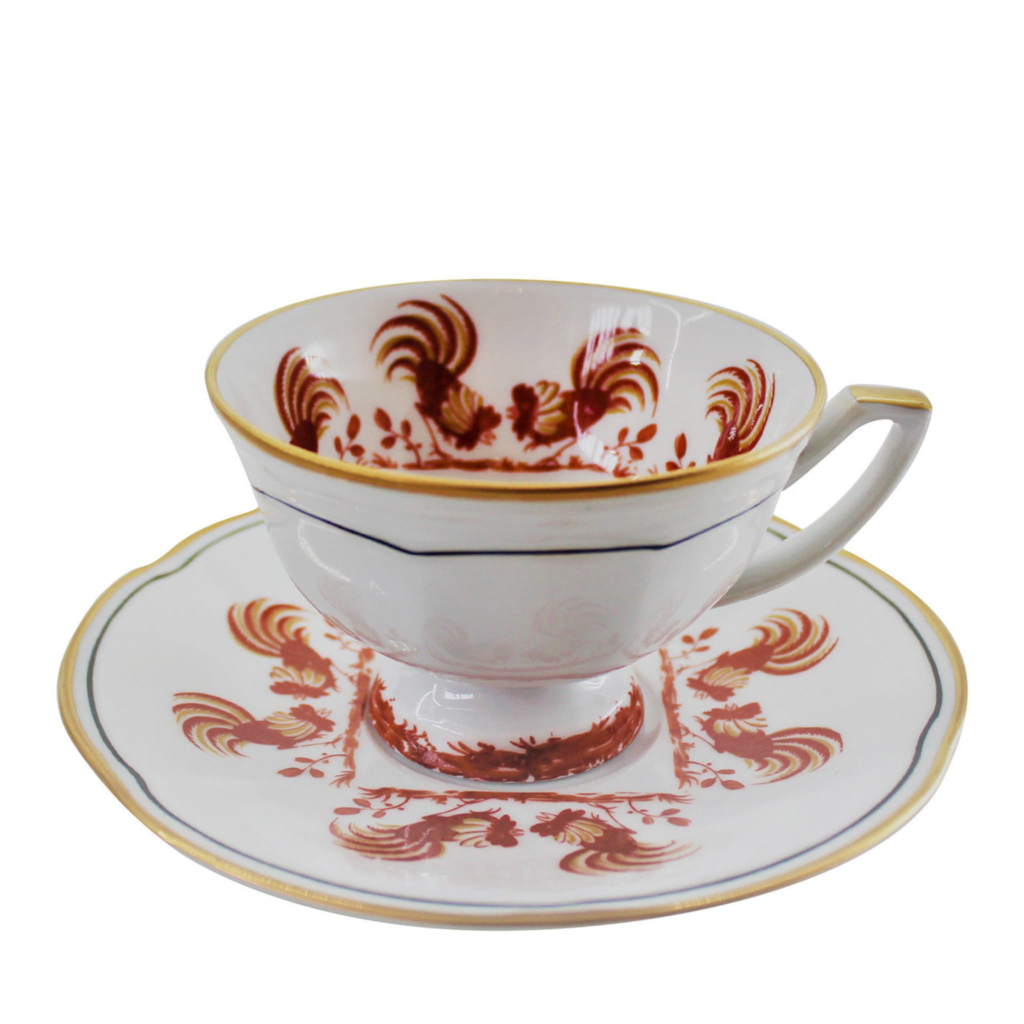 Ferme de Toscane Set de 4 tasses à thé avec soucoupes - Vue principale