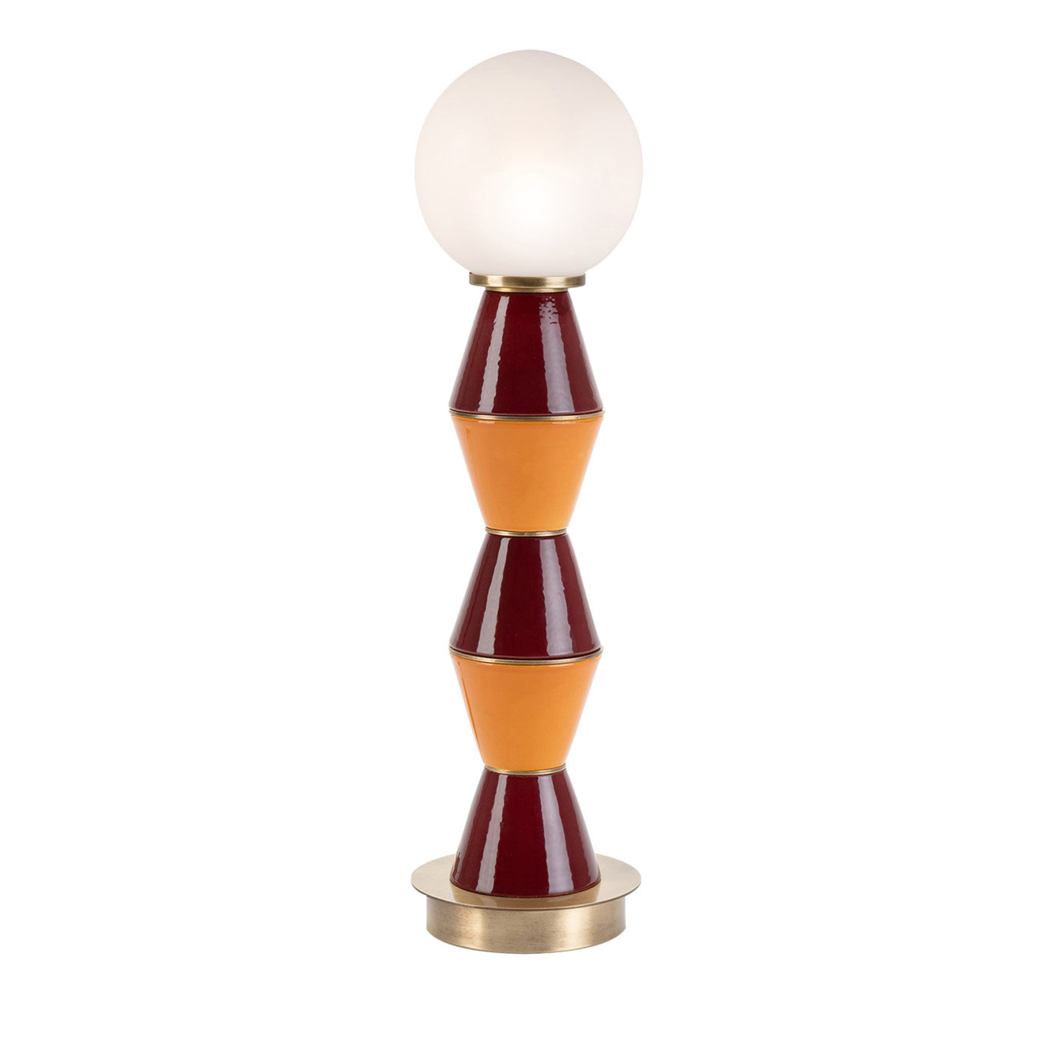 Palm Small Burgundy and Orange Table Lamp - Main view