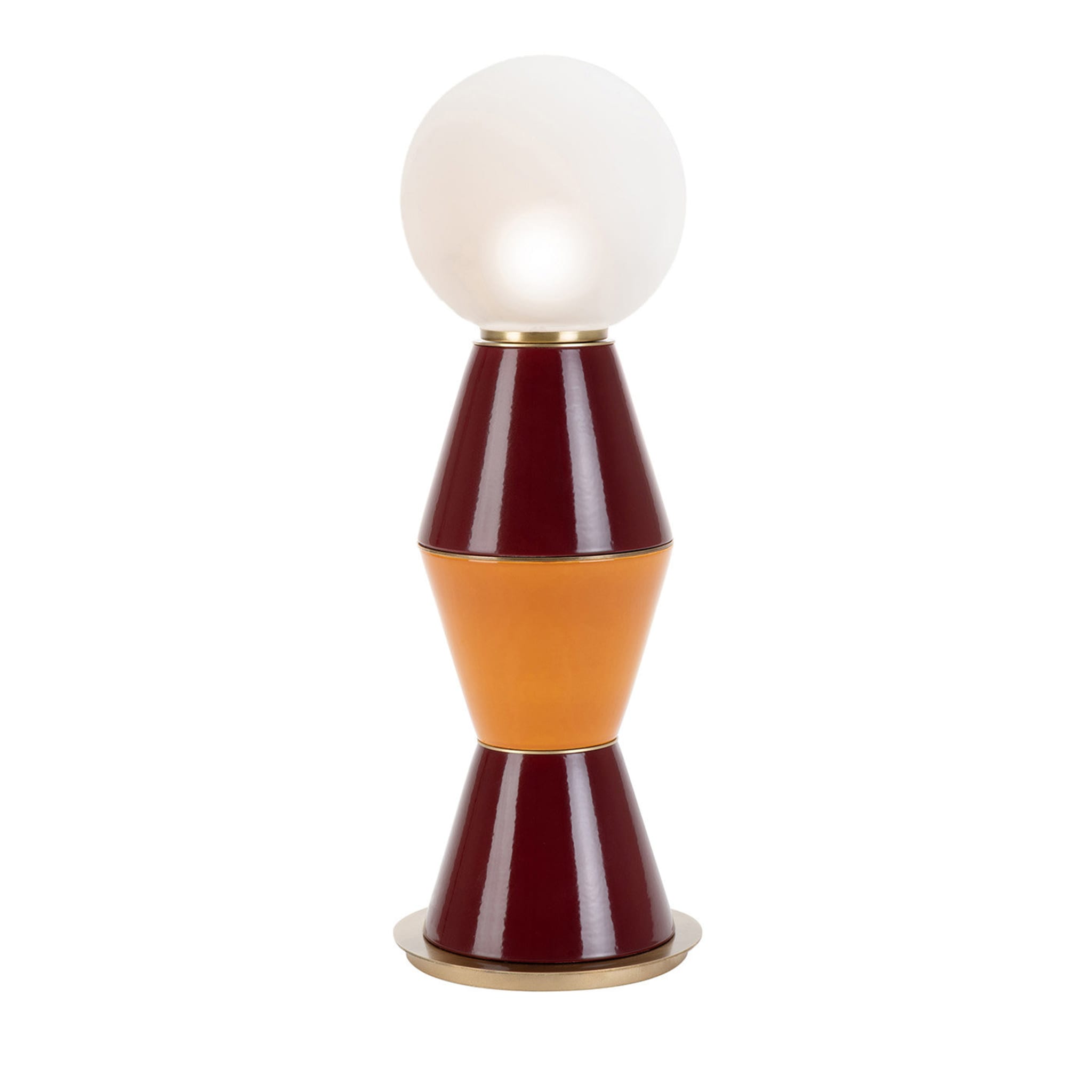 Palm Medium Burgundy and Orange Table Lamp - Main view