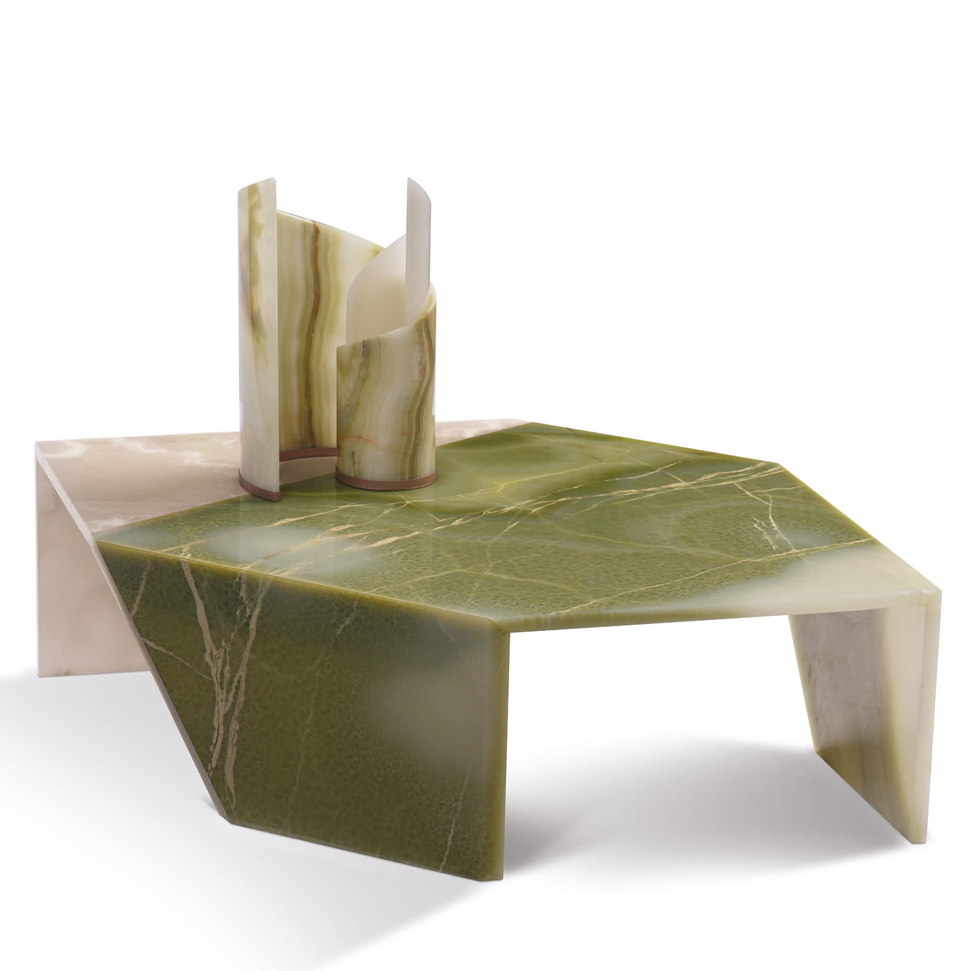 Green and White Origami Table by Patricia Urquiola - Budri