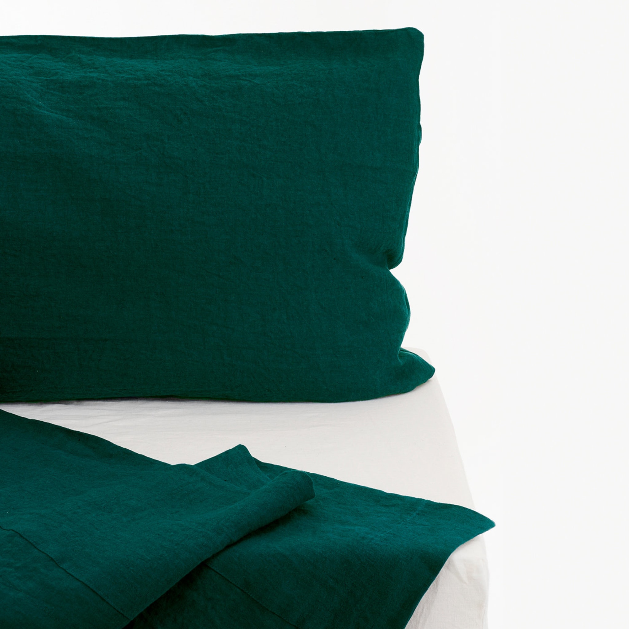 Summer Bed Forest-Green Linen Set - Alternative view 2