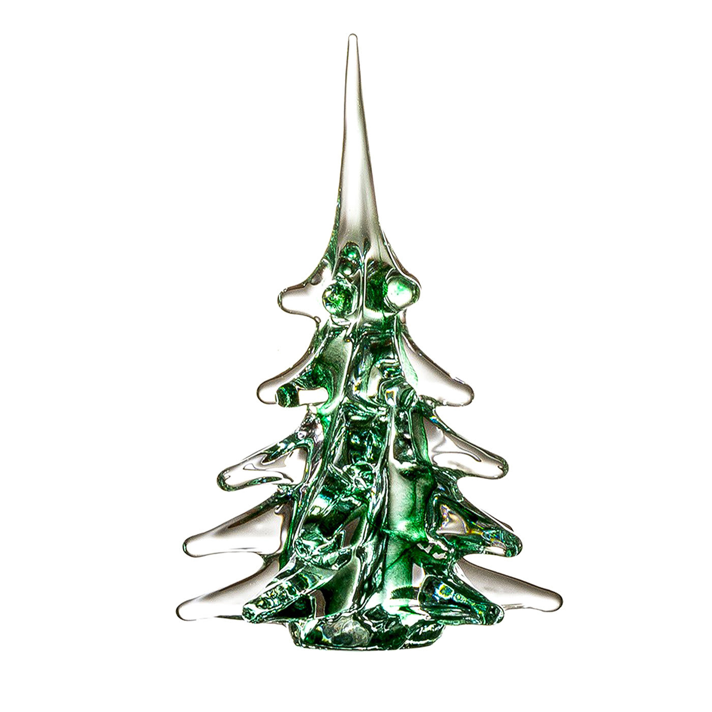 Extra-Tall Green Christmas Tree Ornament by Marcolin - Cristalleria ColleVilca
