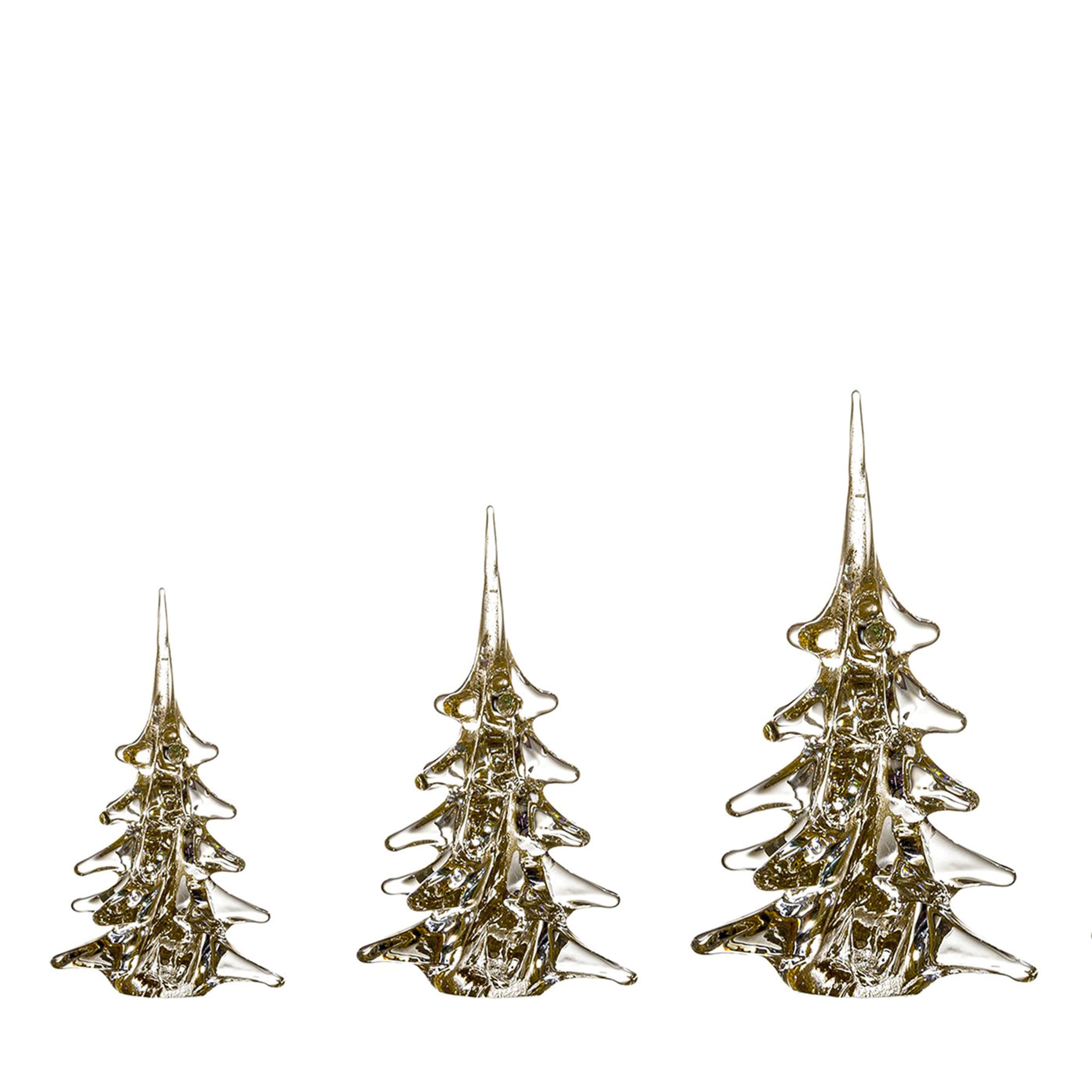 Set of 3 Gold Christmas Tree Ornaments by Marcolin - Main view