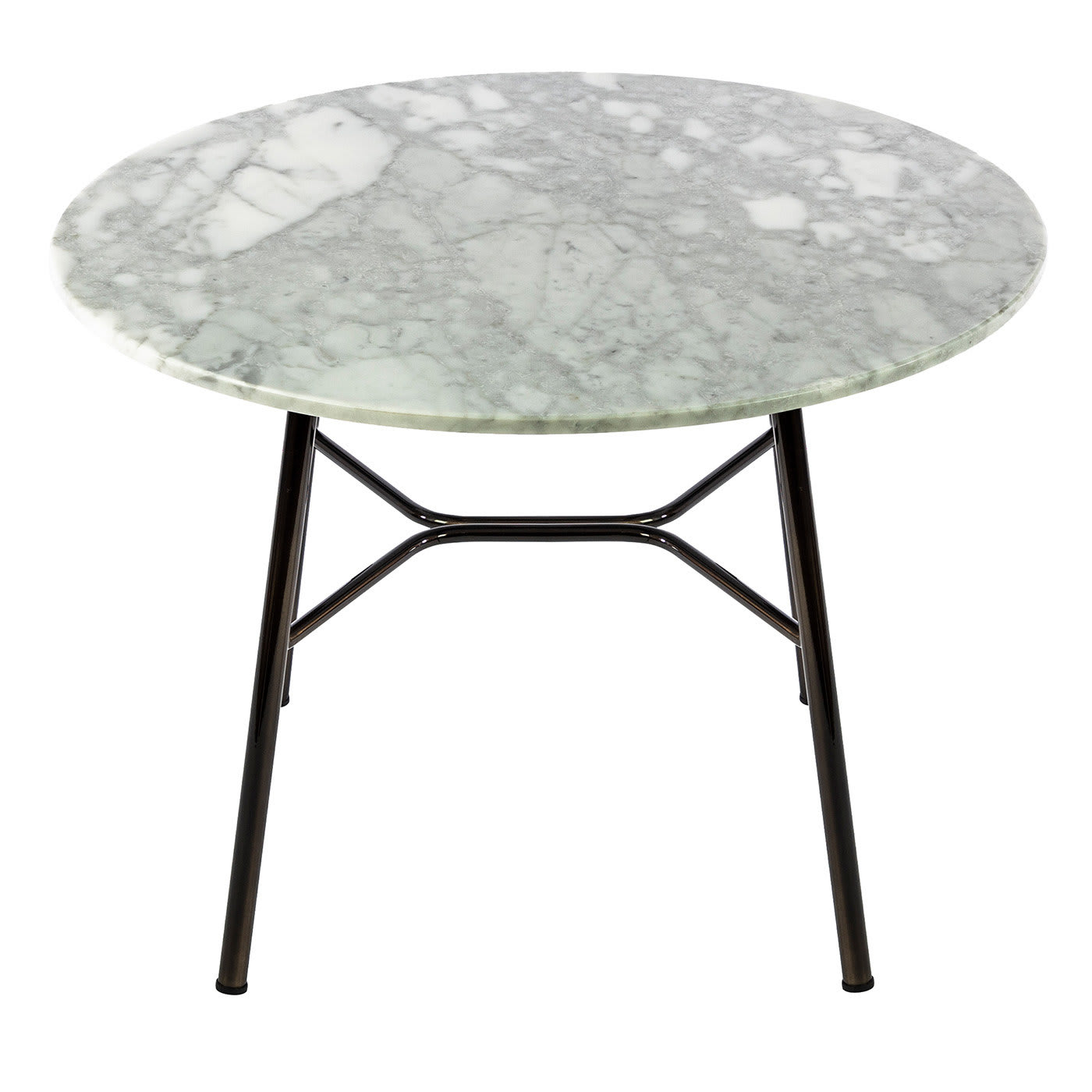 Yuki Round Side Table with White Carrara Top # 1 by Ep Studio - TrabA'