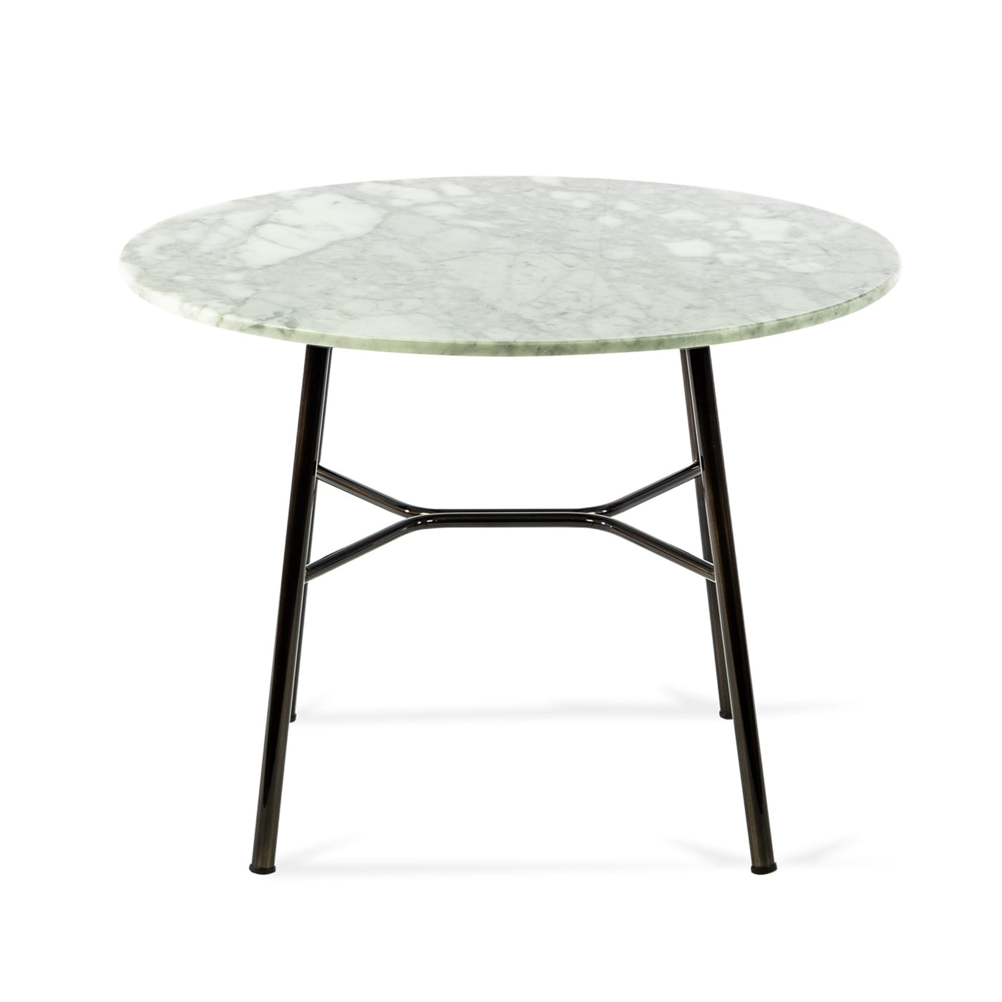 Tavolino rotondo Yuki con piano bianco di Carrara # 1 di Ep Studio - Vista alternativa 1