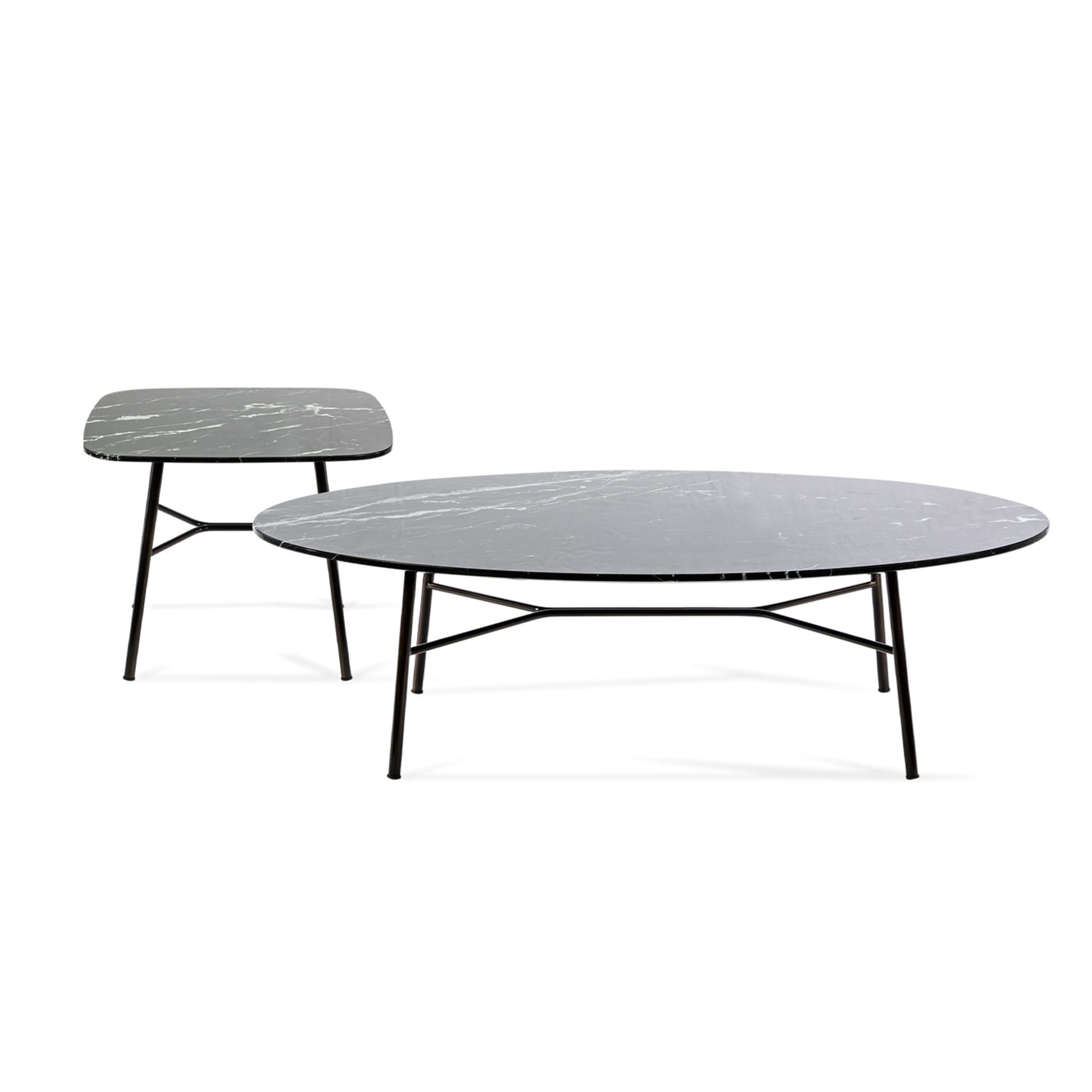 Yuki Oval Coffee Table with Black Marquinia Top # 1 by Ep Studio - Alternative view 2
