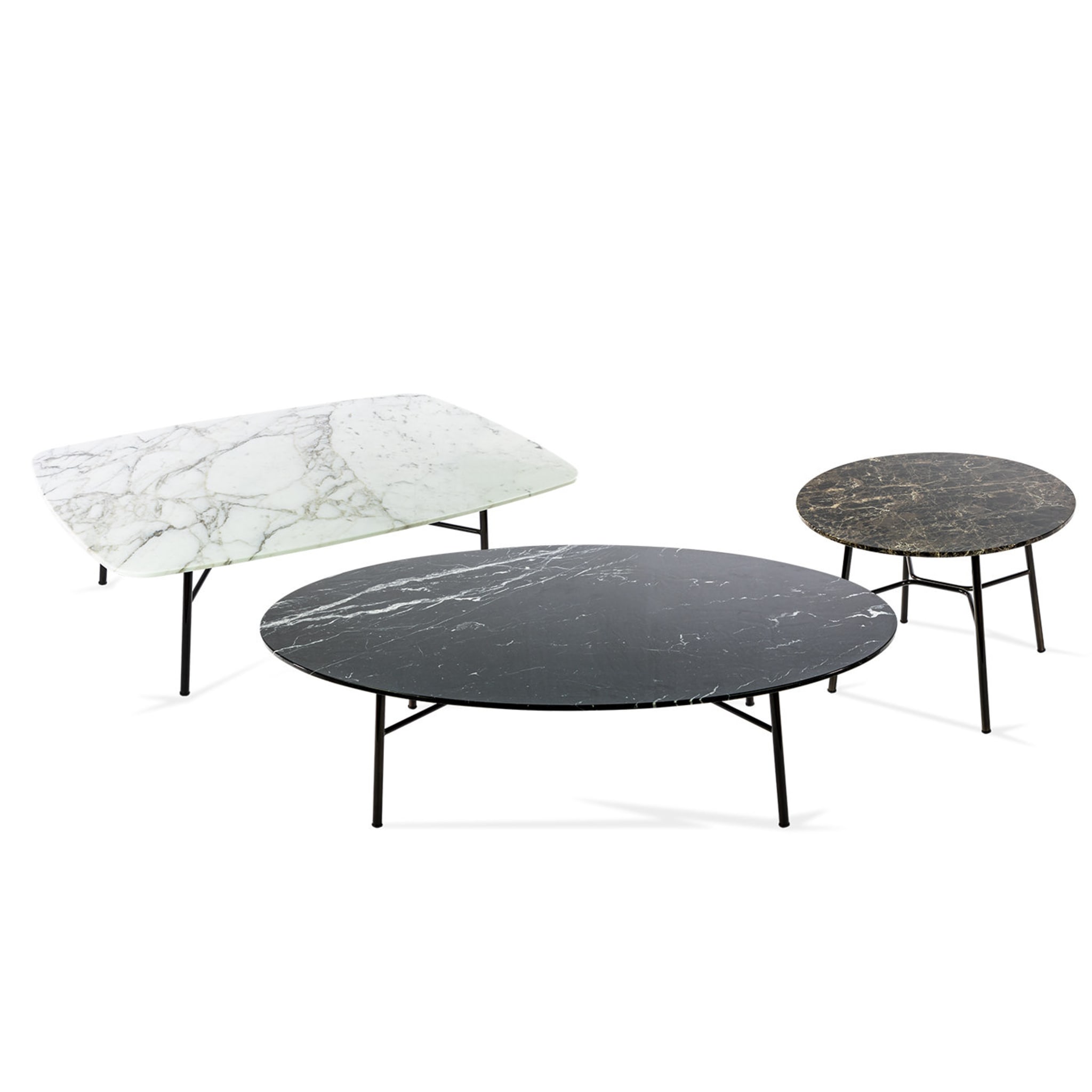 Yuki Oval Coffee Table with Black Marquinia Top # 1 by Ep Studio - Alternative view 3