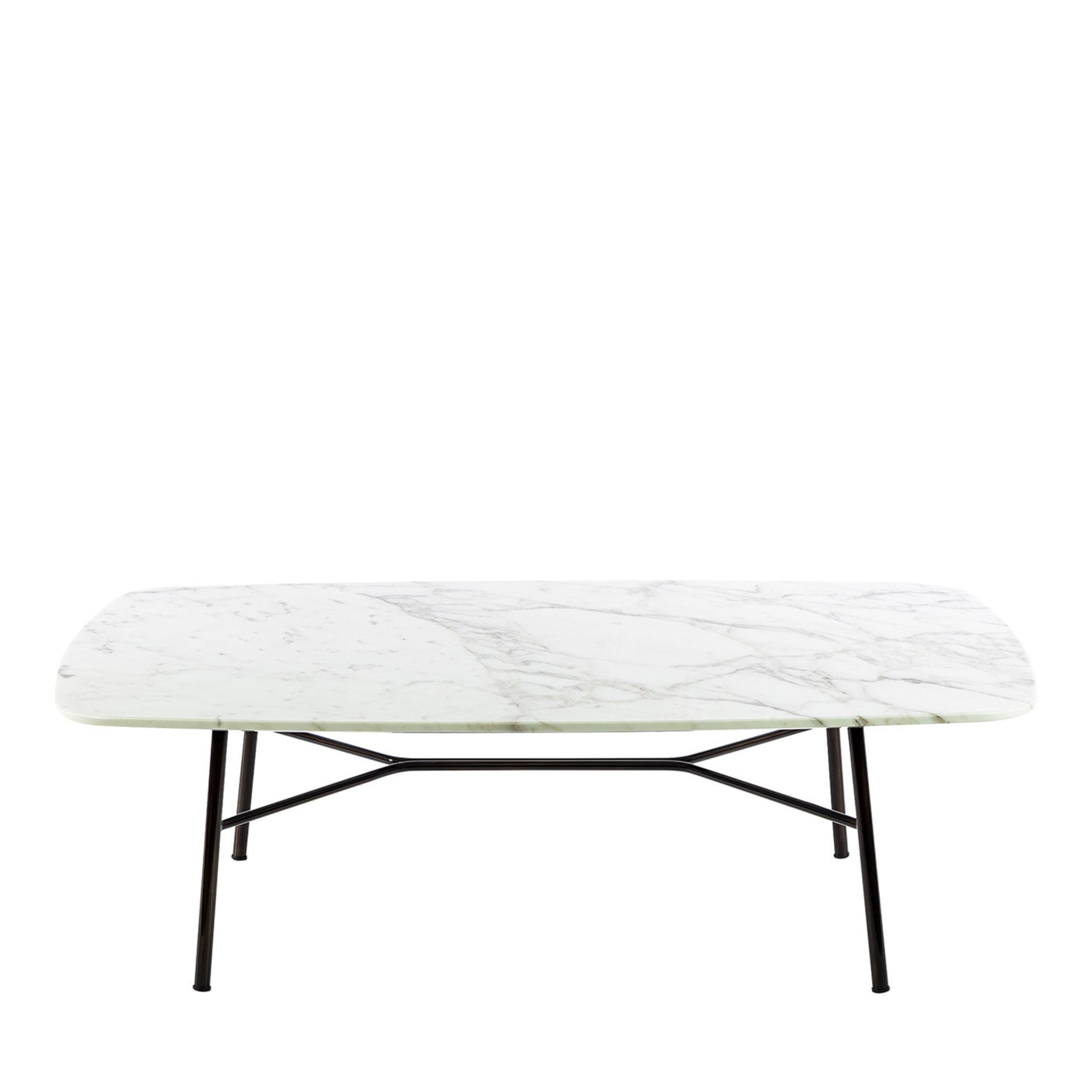 Yuki Rectangular Coffee Table with White Carrara Top # 2 by Ep Studio - Main view