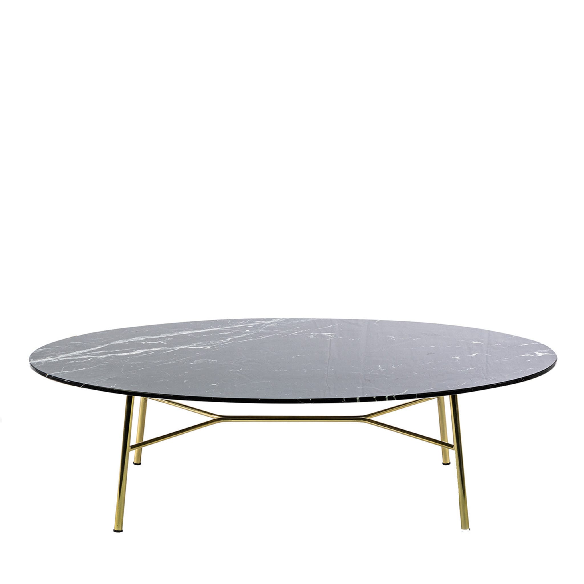 Yuki Oval Coffee Table with Black Marquinia Top # 2 by Ep Studio - Main view