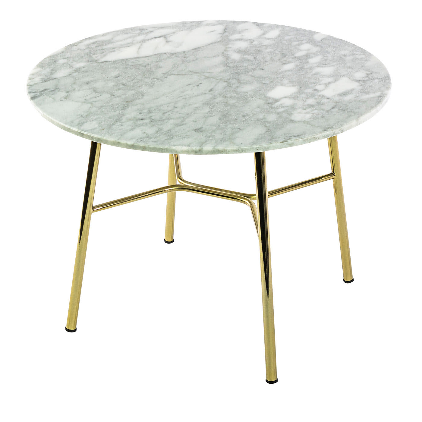 Yuki Round Side Table with White Carrara Top # 2 by Ep Studio - TrabA'