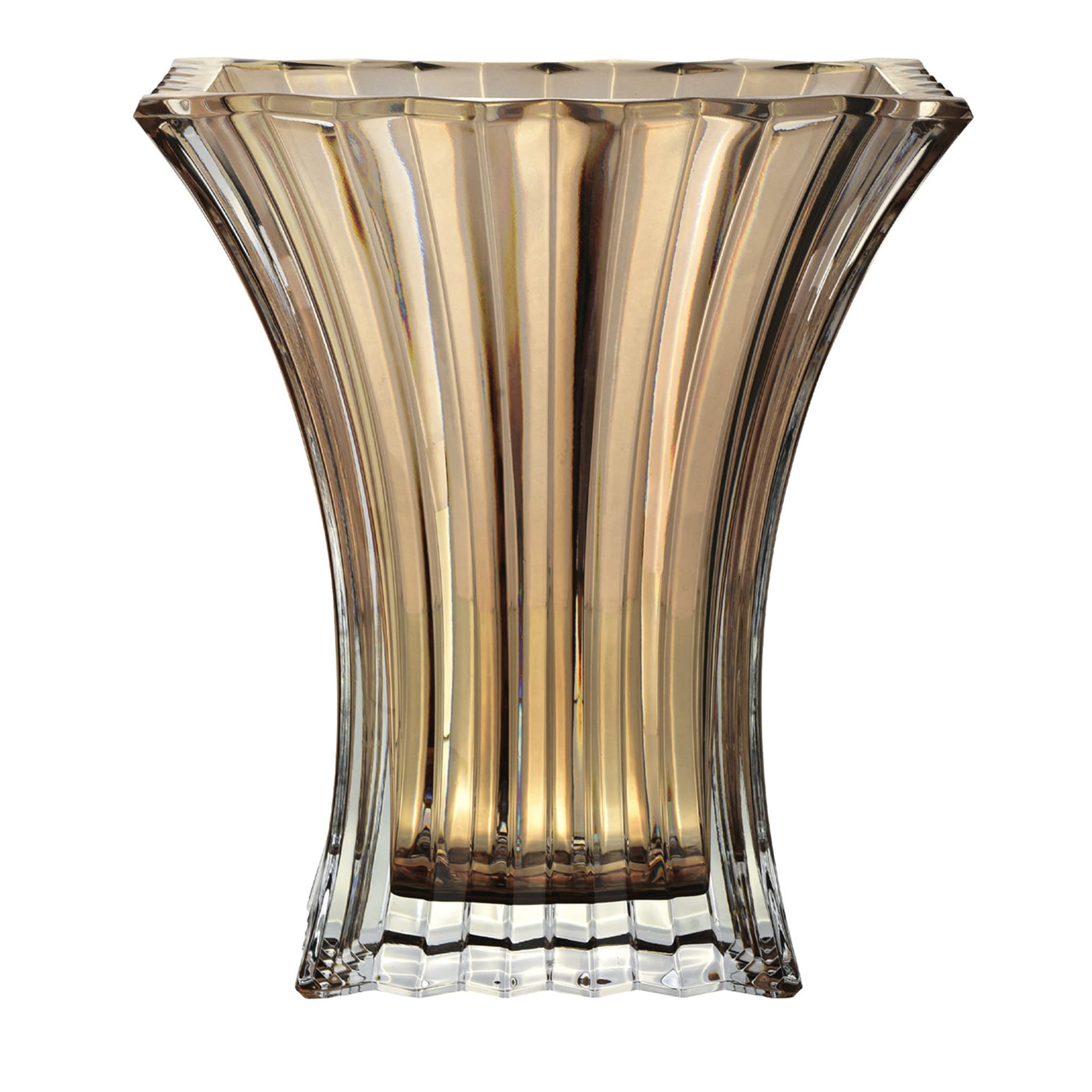Mito 03 Vase aus rauchfarbenem Kristall - Hauptansicht