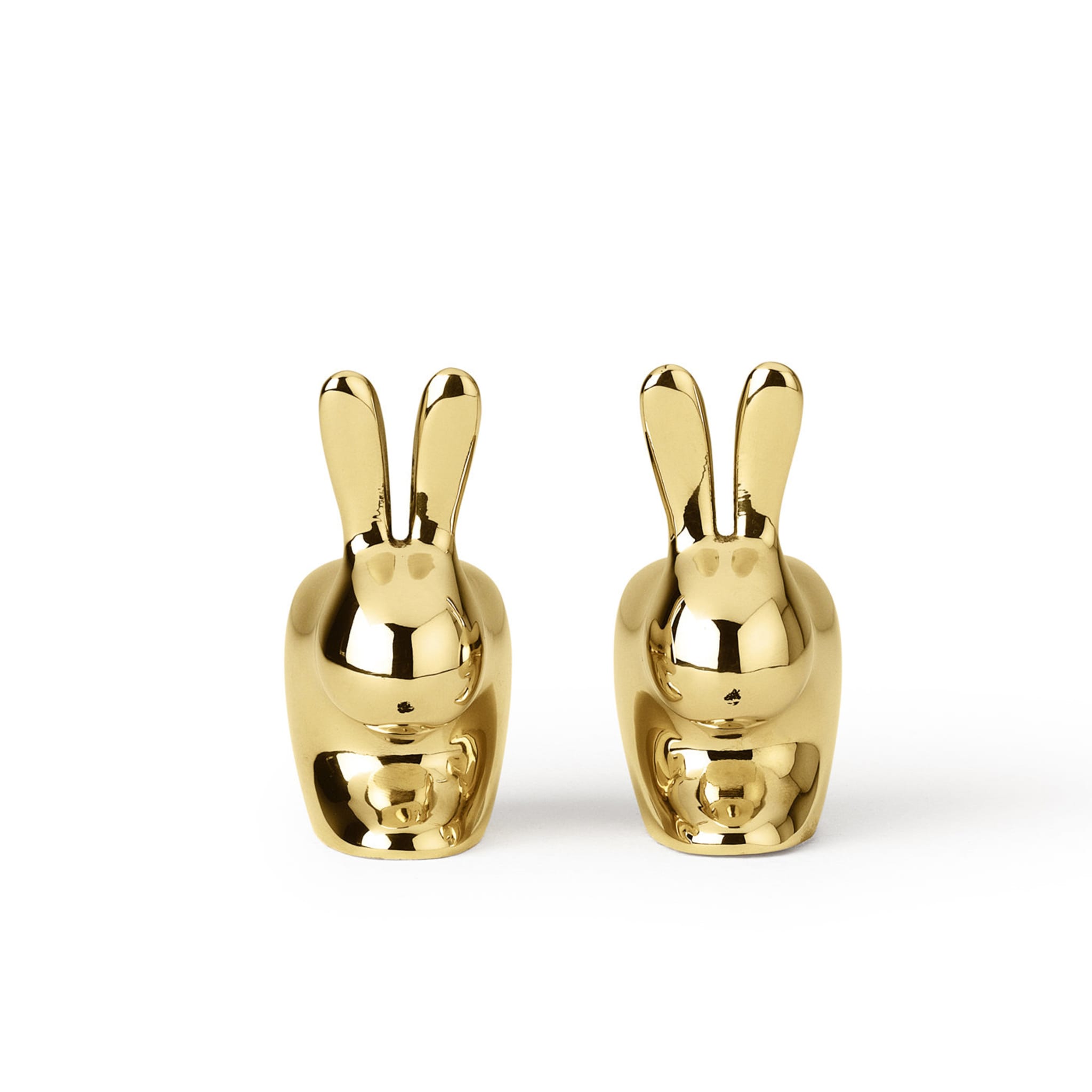 Rabbit Salt and Pepper Shaker in Brass Finish By Stefano Giovannoni - Alternative view 1