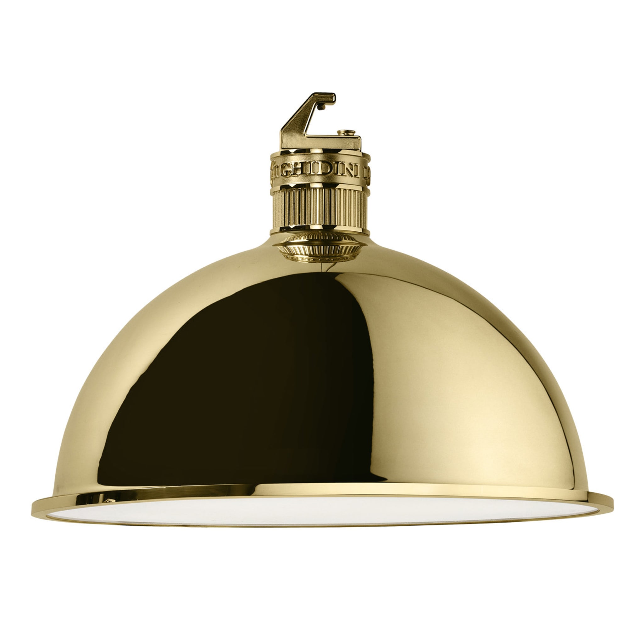 Factory Big Pendant Lamp in Polished Brass By Elisa Giovannoni  - Alternative view 1