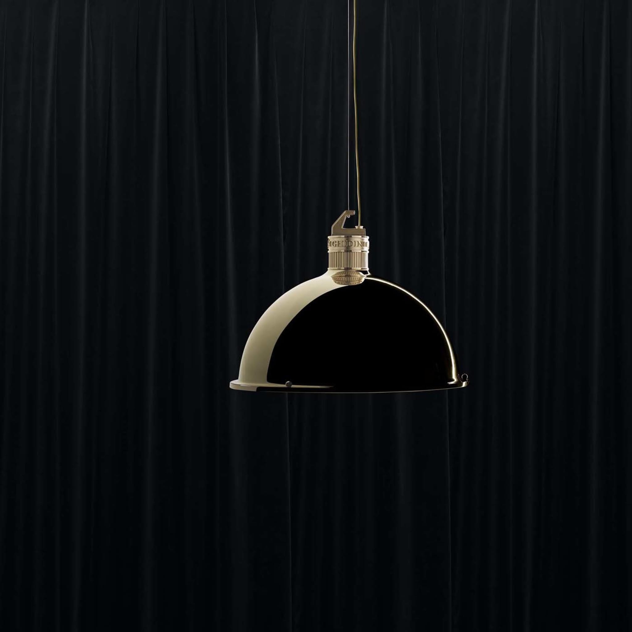 Factory Big Pendant Lamp in Polished Brass By Elisa Giovannoni  - Alternative view 5