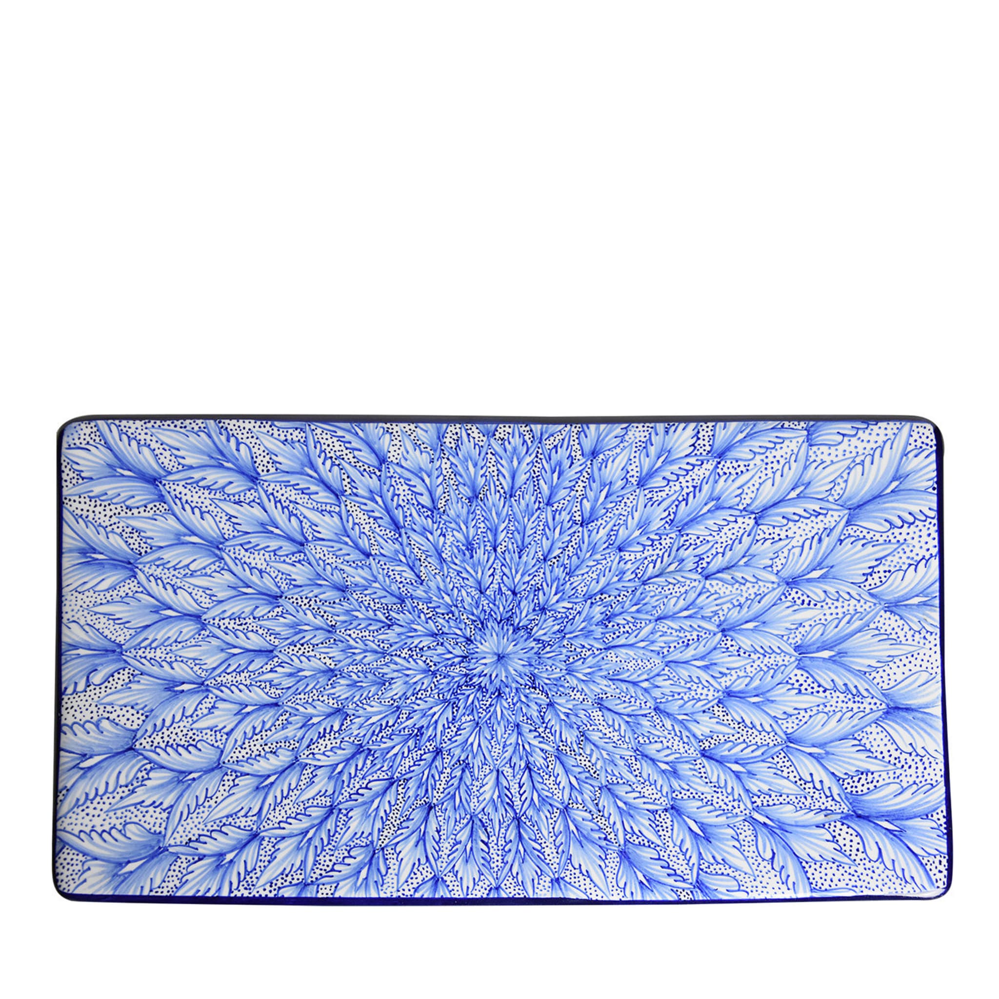 Peacock Feathers Rectangular Tray  - Main view