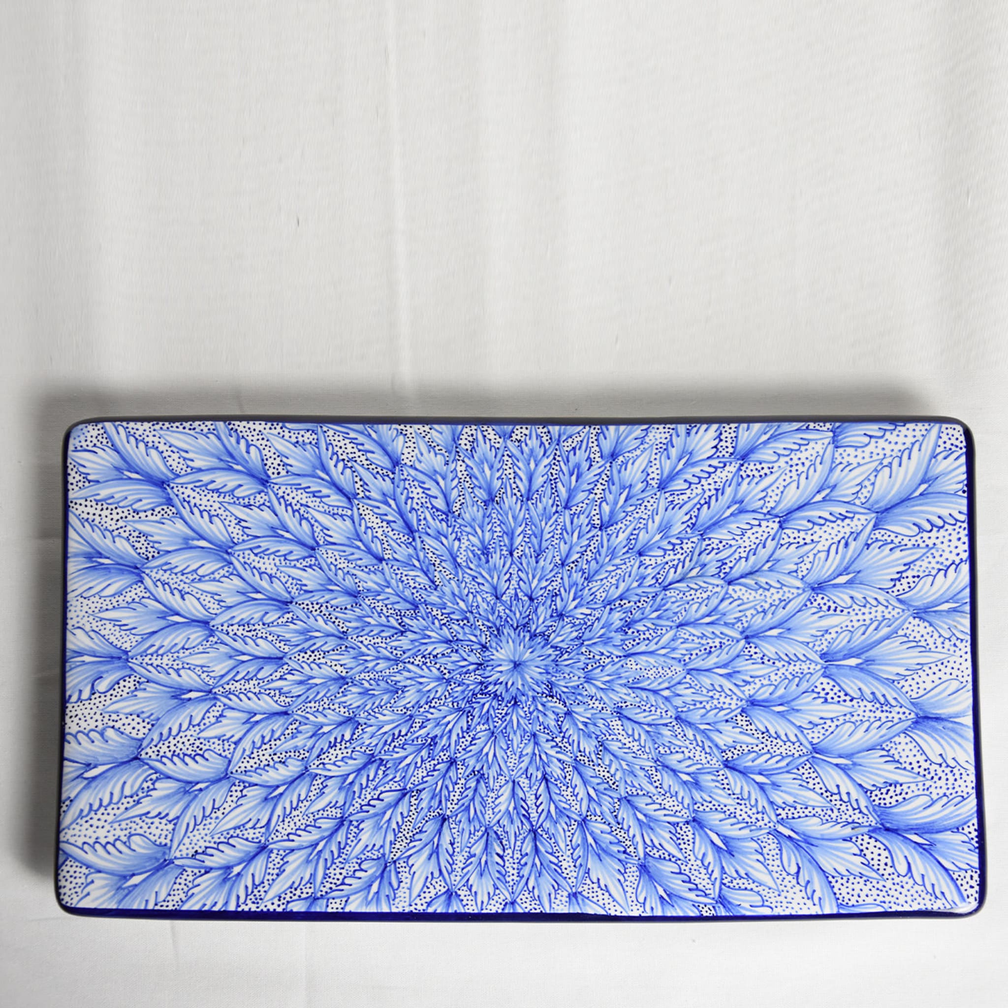 Peacock Feathers Rectangular Tray  - Alternative view 1