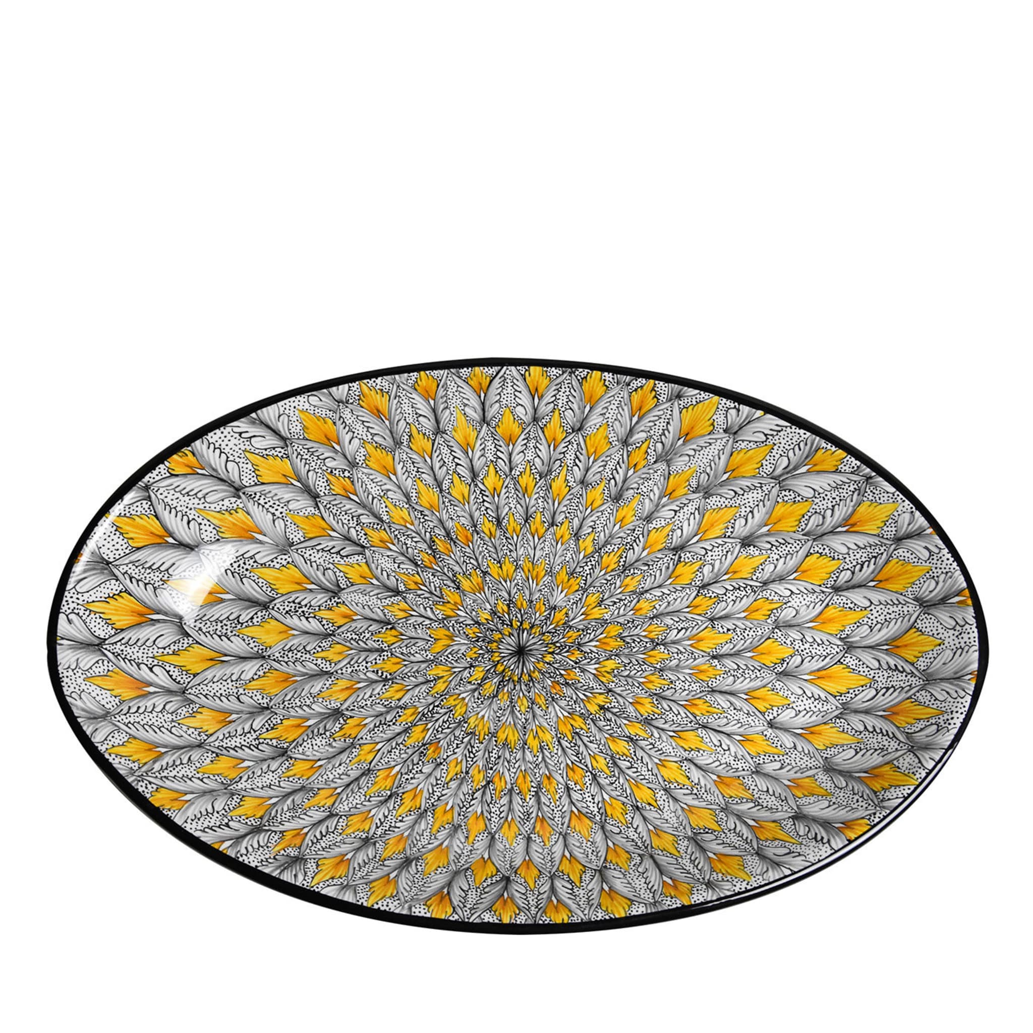 Peacock Feathers Oval Tray - Main view