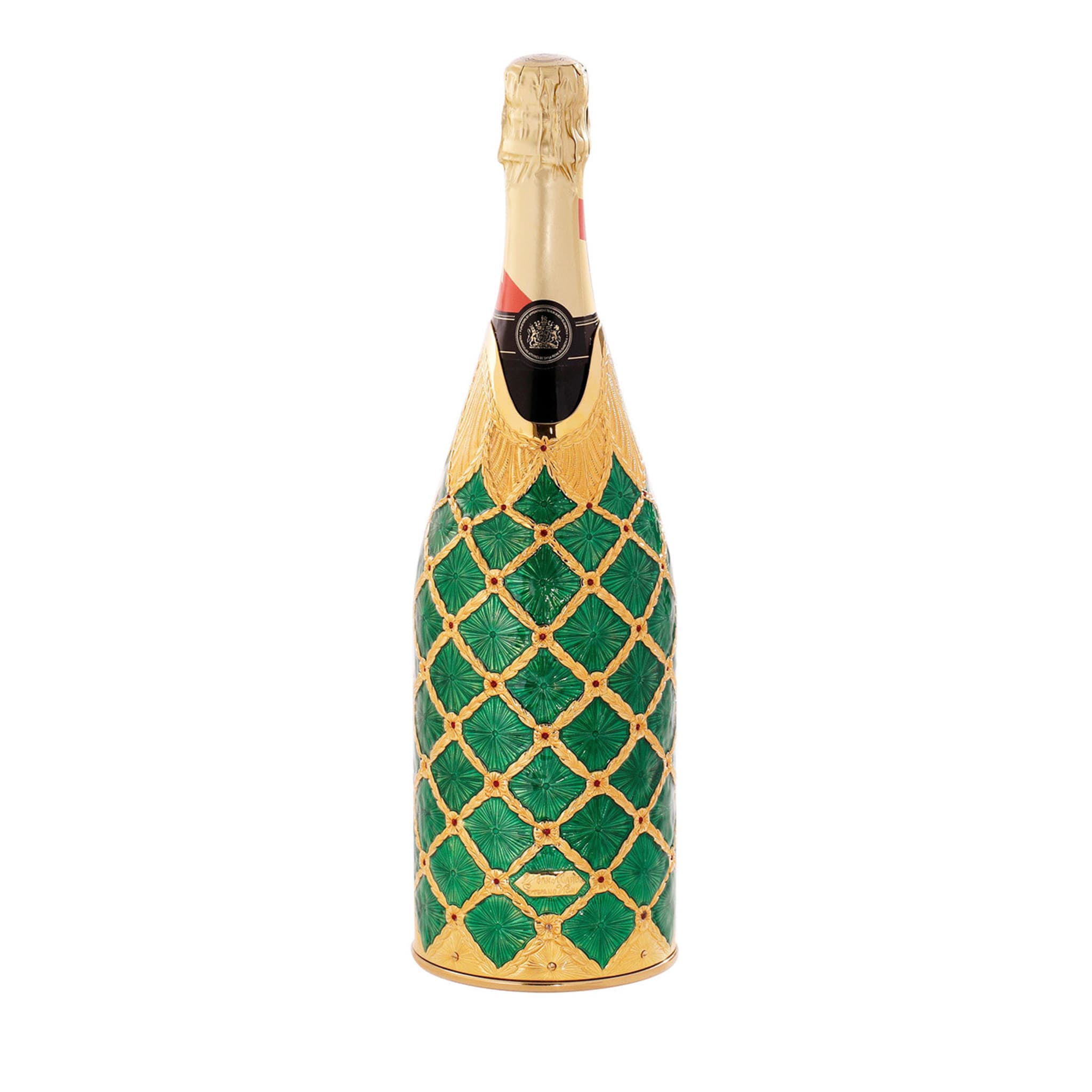 Smaragdfarbener Champagnerbezug von Stefano Vigni - Hauptansicht