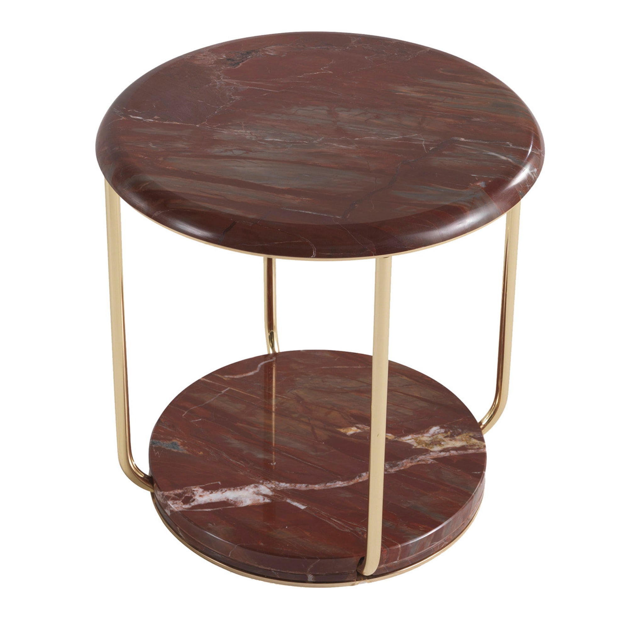 Ambar Red Napoleon Side Table - Main view