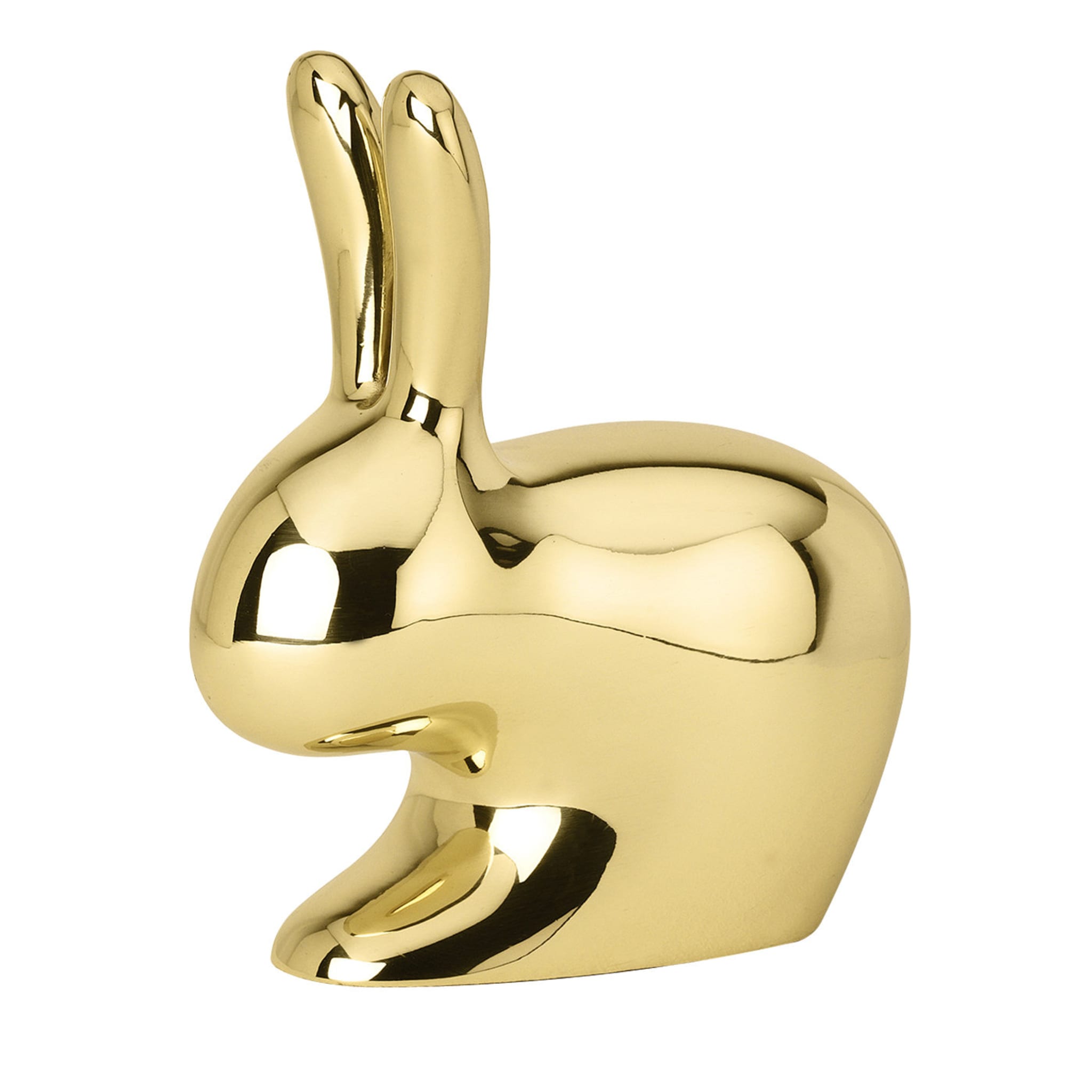 Rabbit Doorstop in Polished Brass by Stefano Giovannoni - Main view