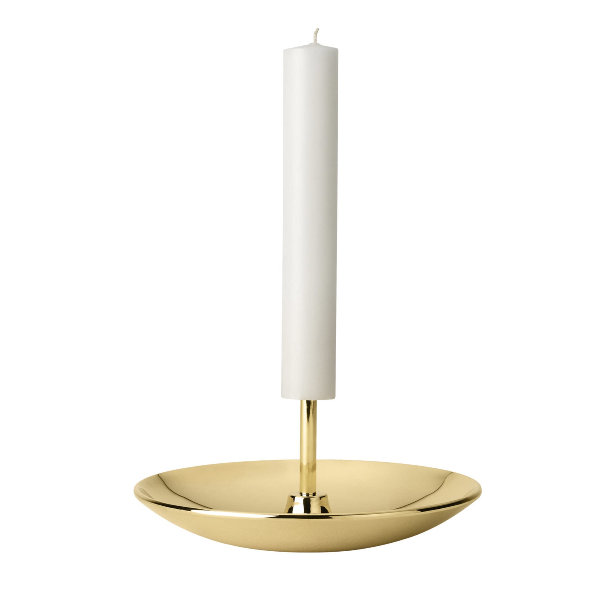 There Candle Holder Gold in Polished Brass By Studio Job - Main view