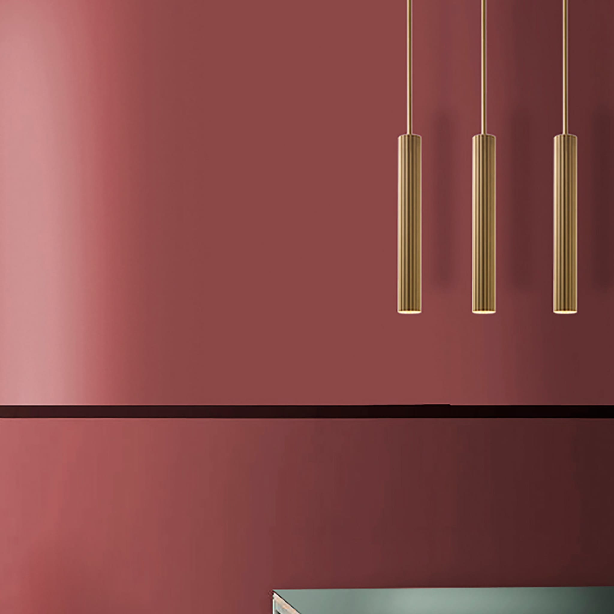 Lustrin Striped Pendant Lamp by Isacco Brioschi - Alternative view 1