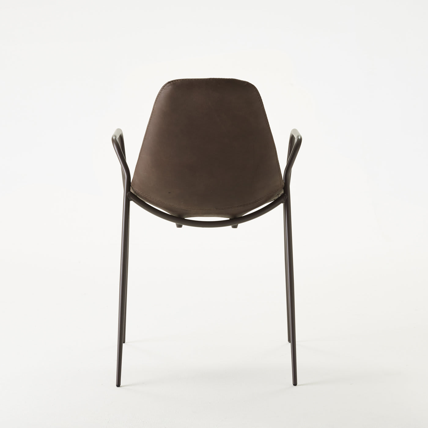 Set of 4 Mammamia Brown Leather Chairs - Opinion Ciatti