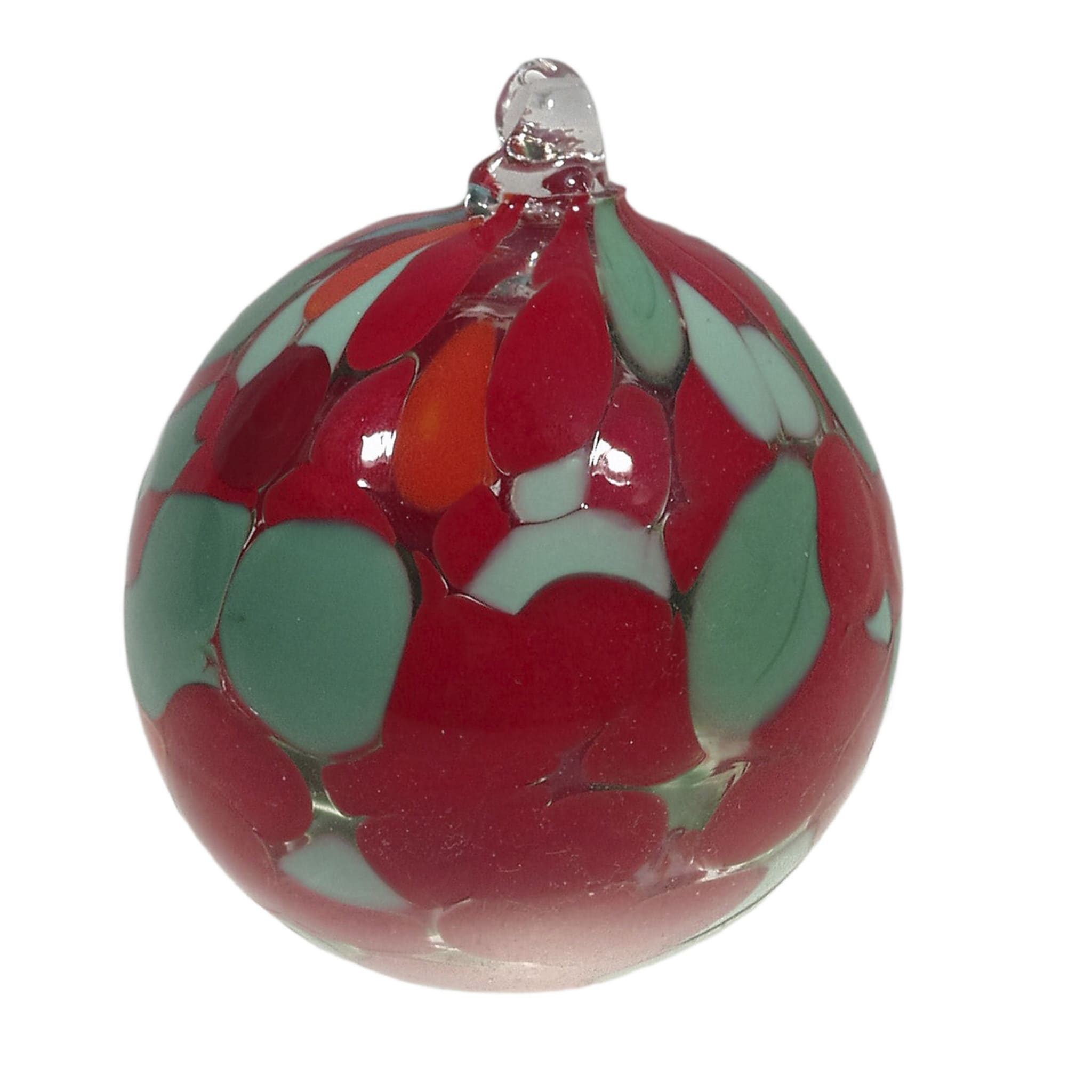 Pallina di Natale Set di 5 ornamenti natalizi verdi e rossi - Vista principale